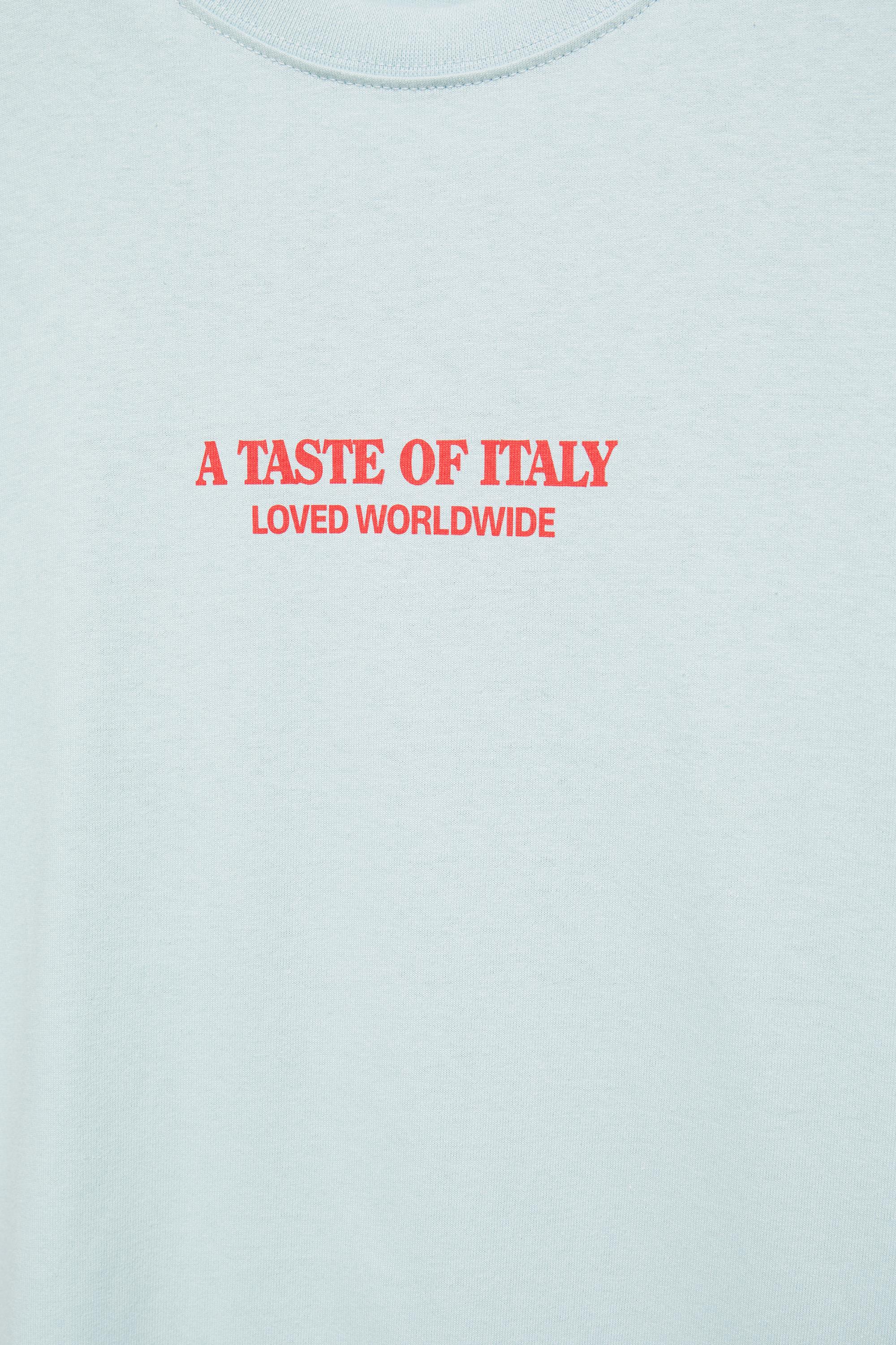 Oversize tomato graphic T-shirt — Pale turquoise