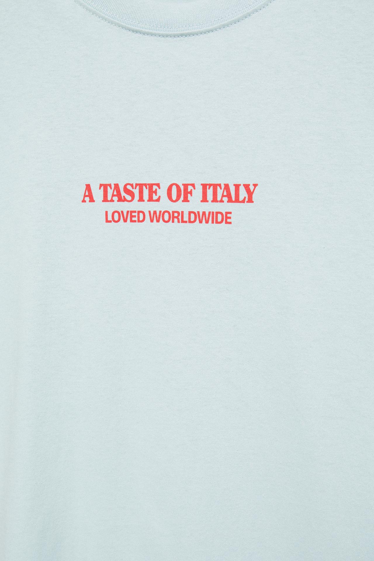 Oversize tomato graphic T-shirt — Pale turquoise