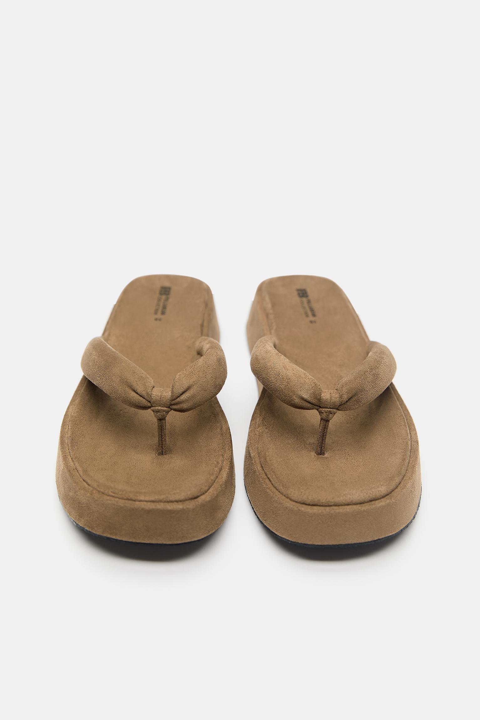 Hacimli düz sandalet - Görsel 10