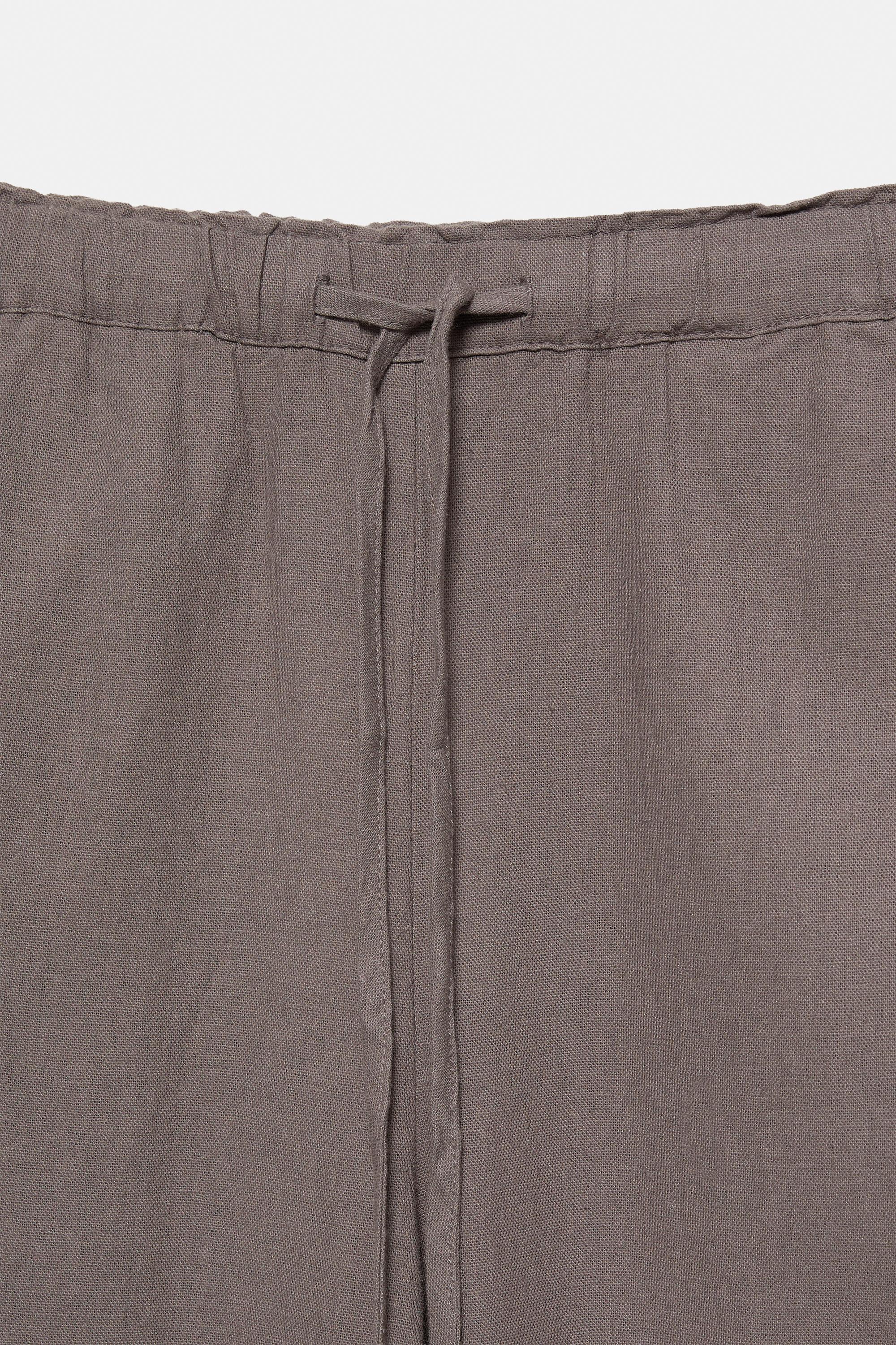 Elasticated waist culottes — Pale brown