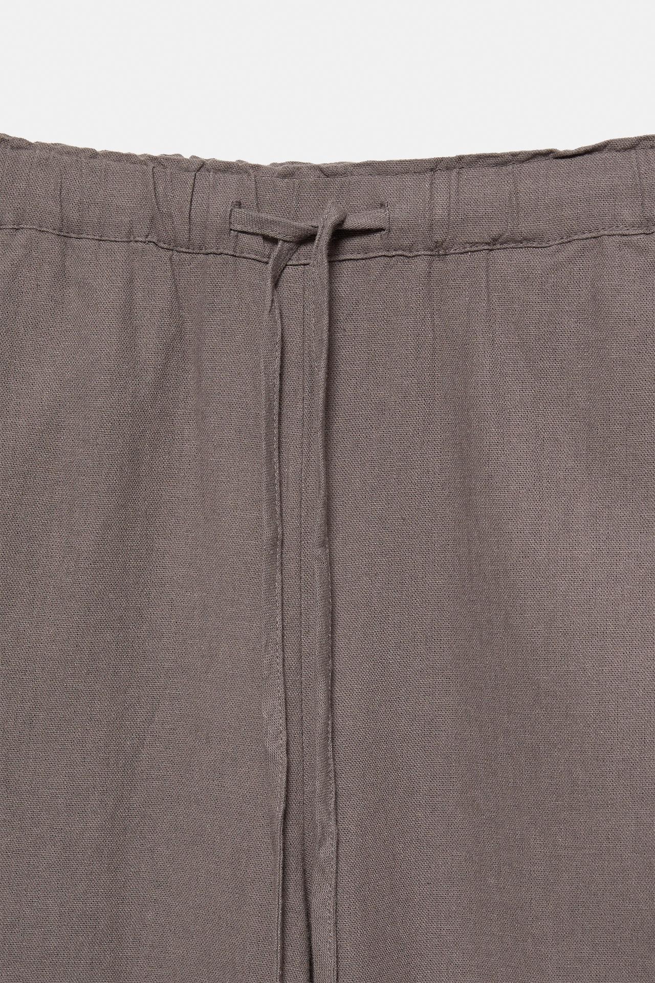 Elasticated waist culottes — Pale brown