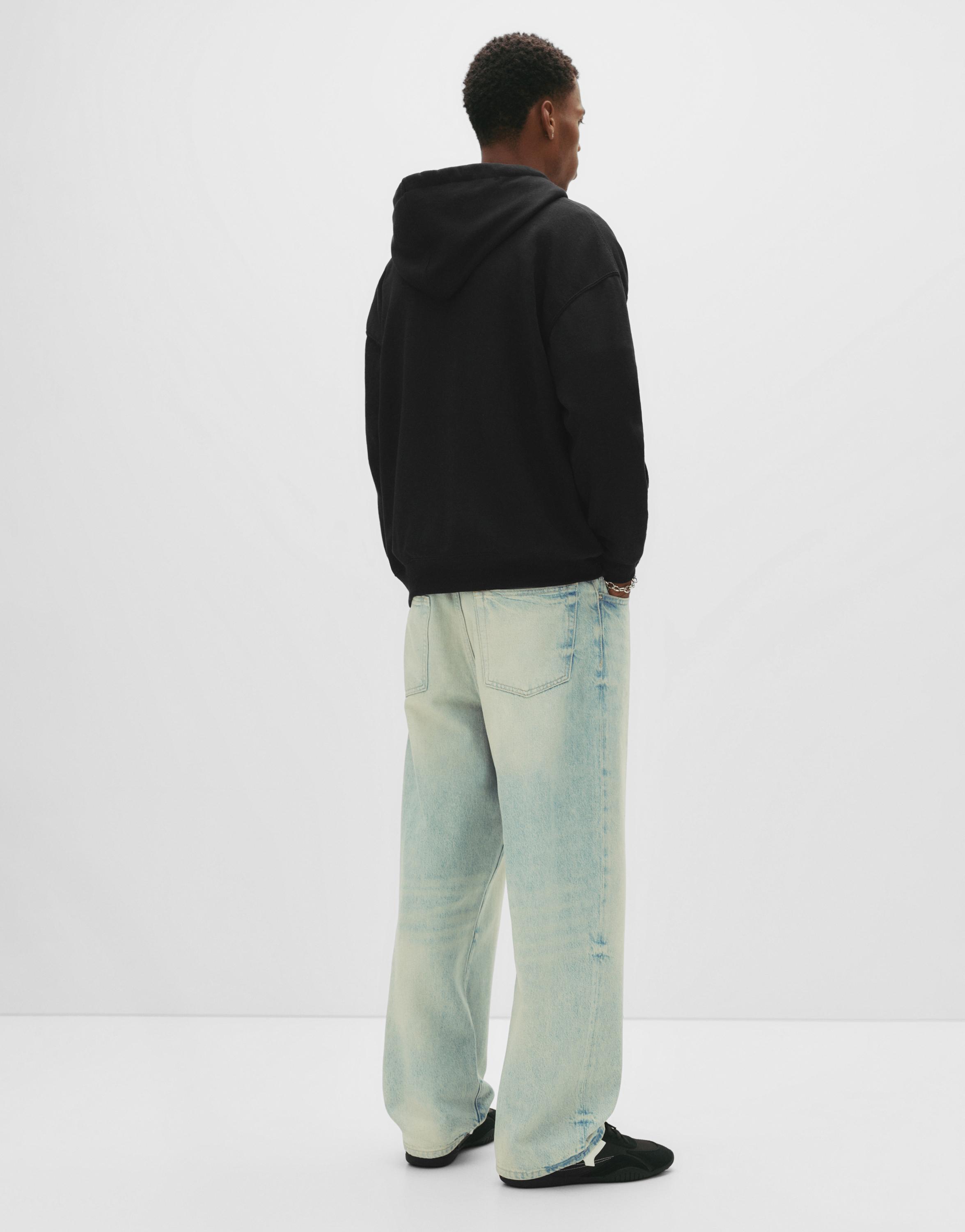 Basic kapüşonlu fermuarlı sweatshirt - Görsel 43