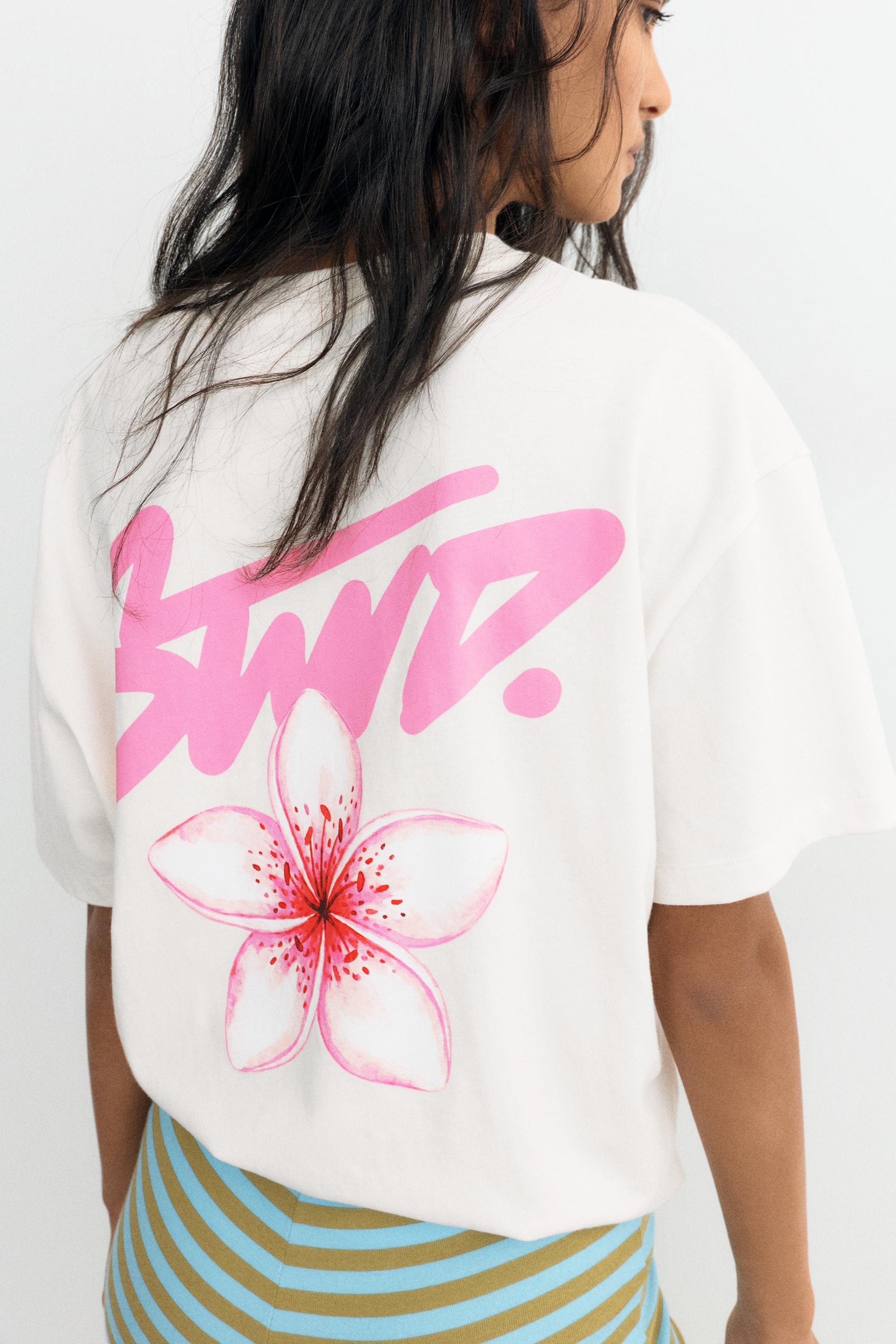 STWD flower T-shirt — Ice