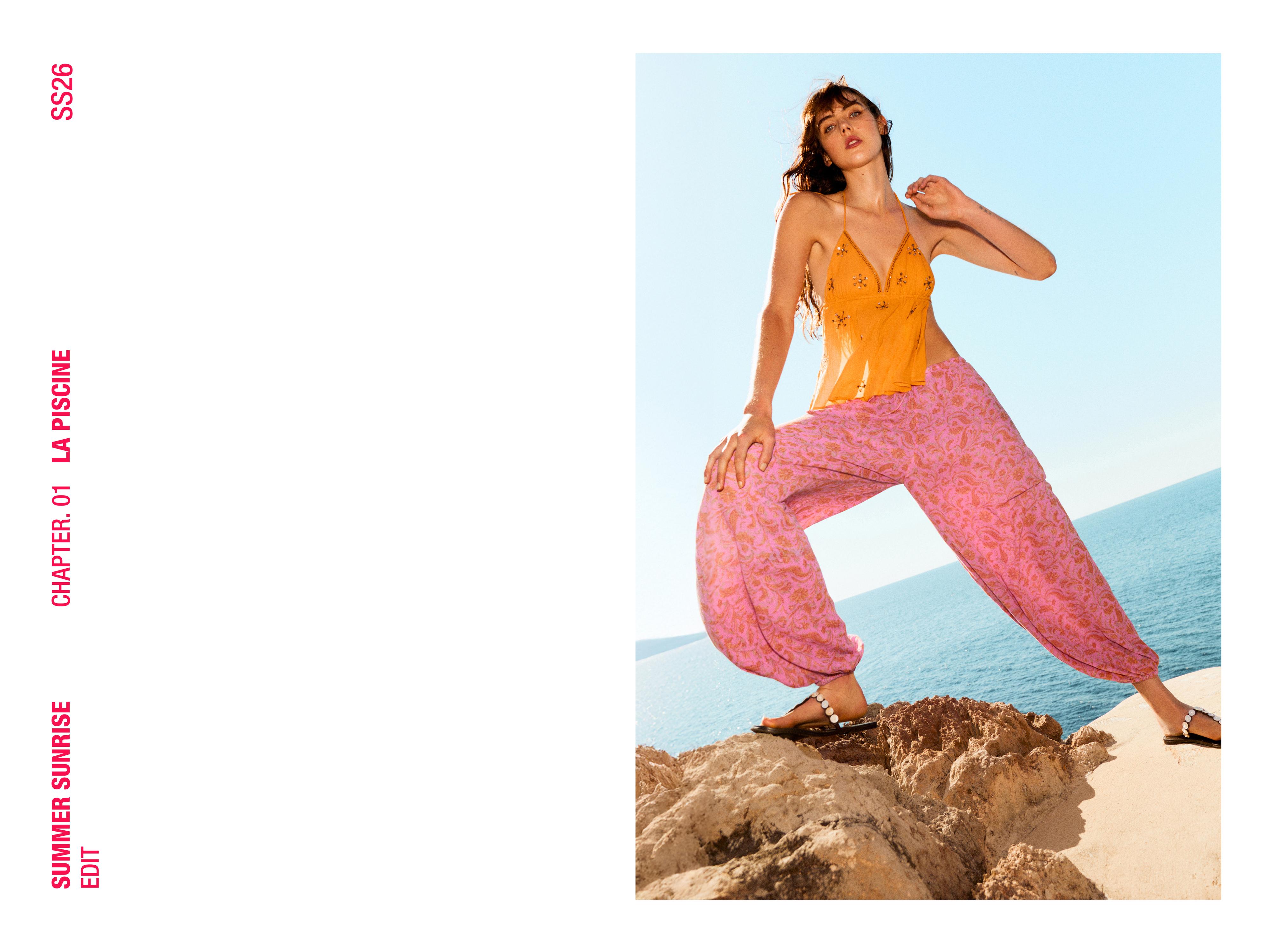 Printed sarouel trousers — Pink