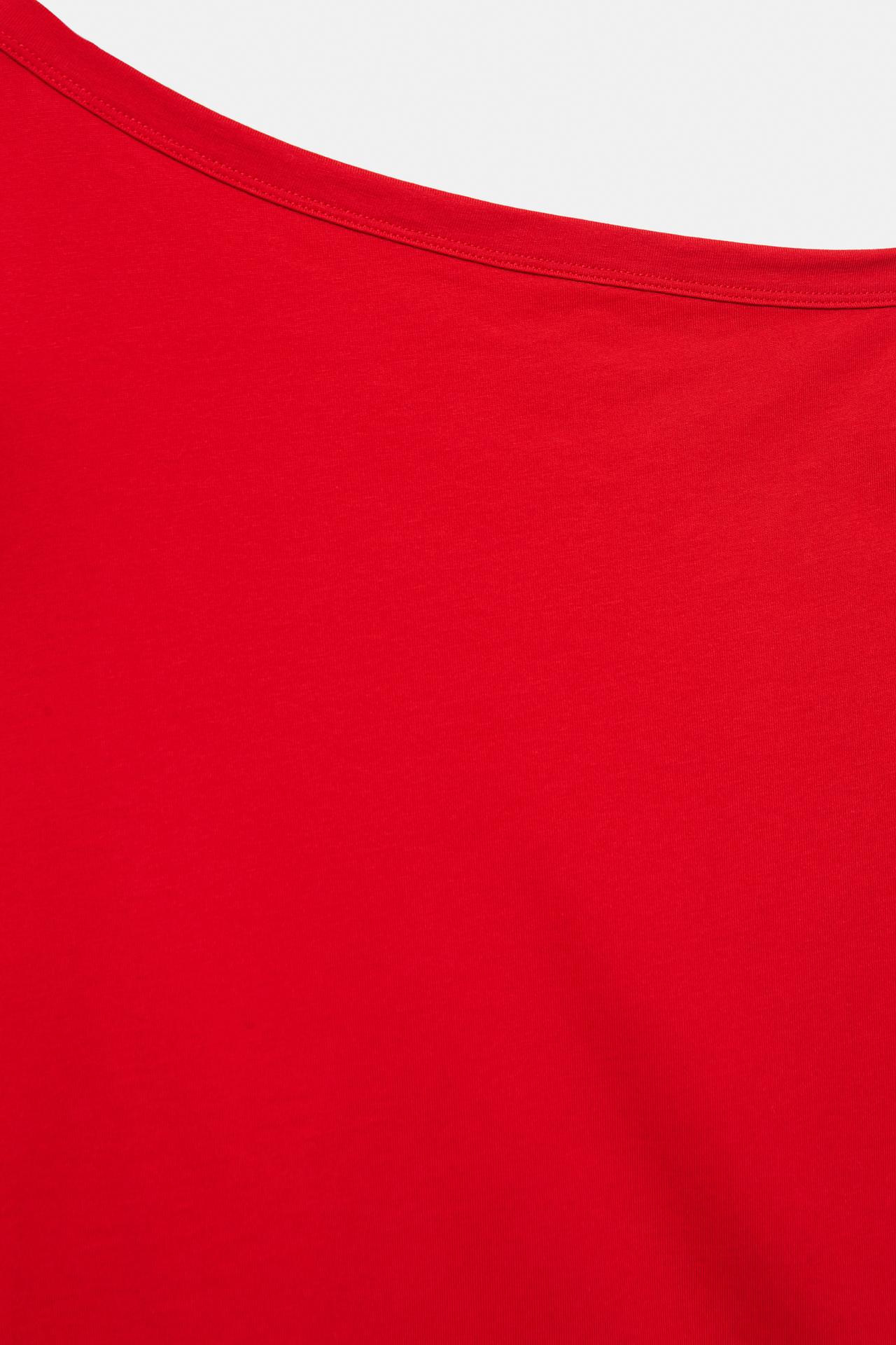 Asymmetric oversize T-shirt — Red