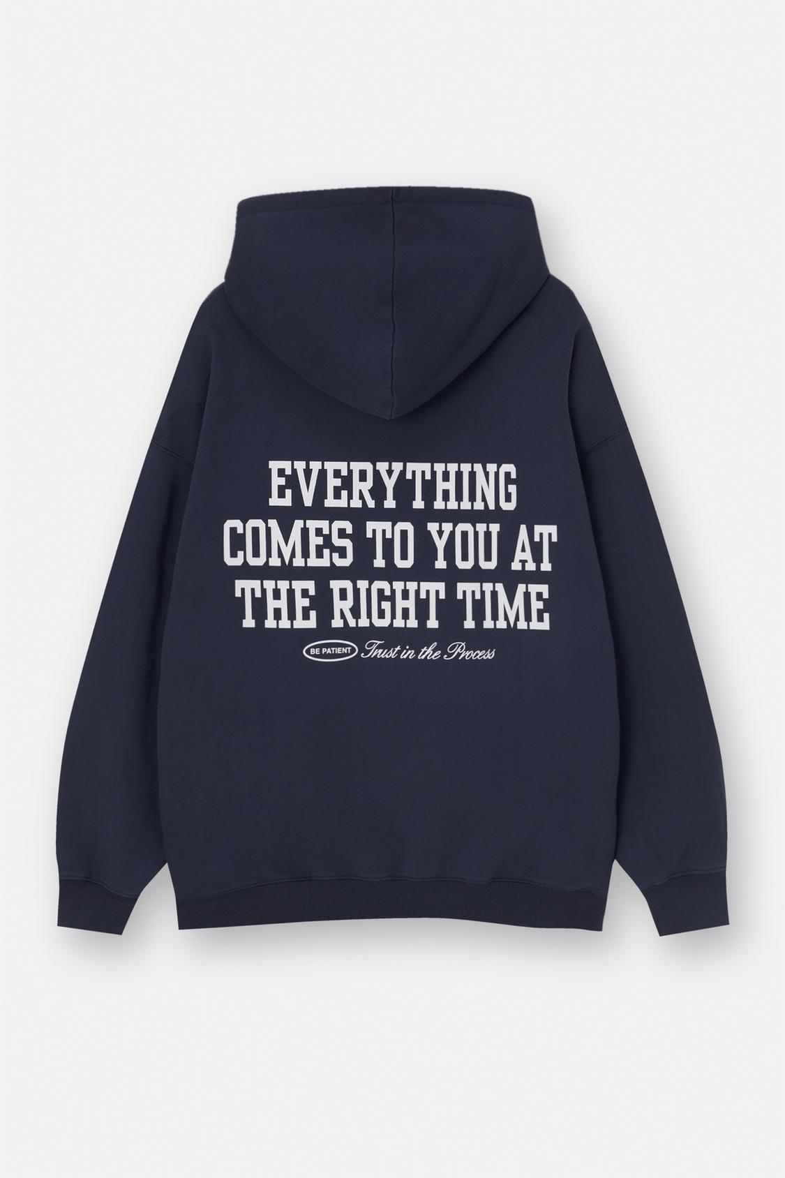 Navy blue hoodie - pull&bear 