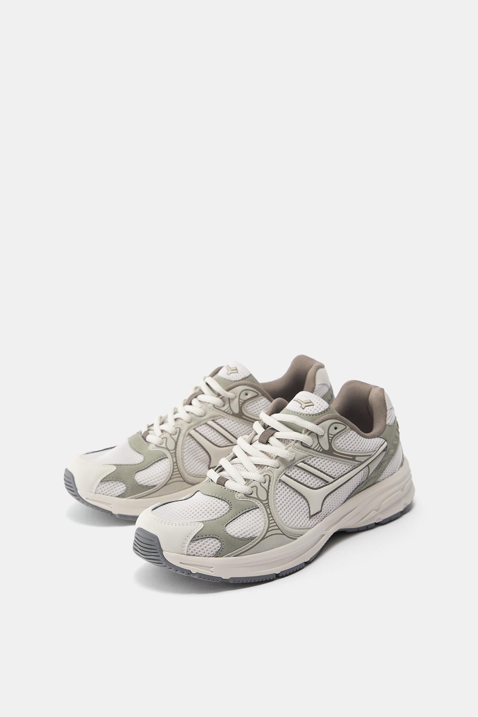 Multi-piece trainers — Ecru