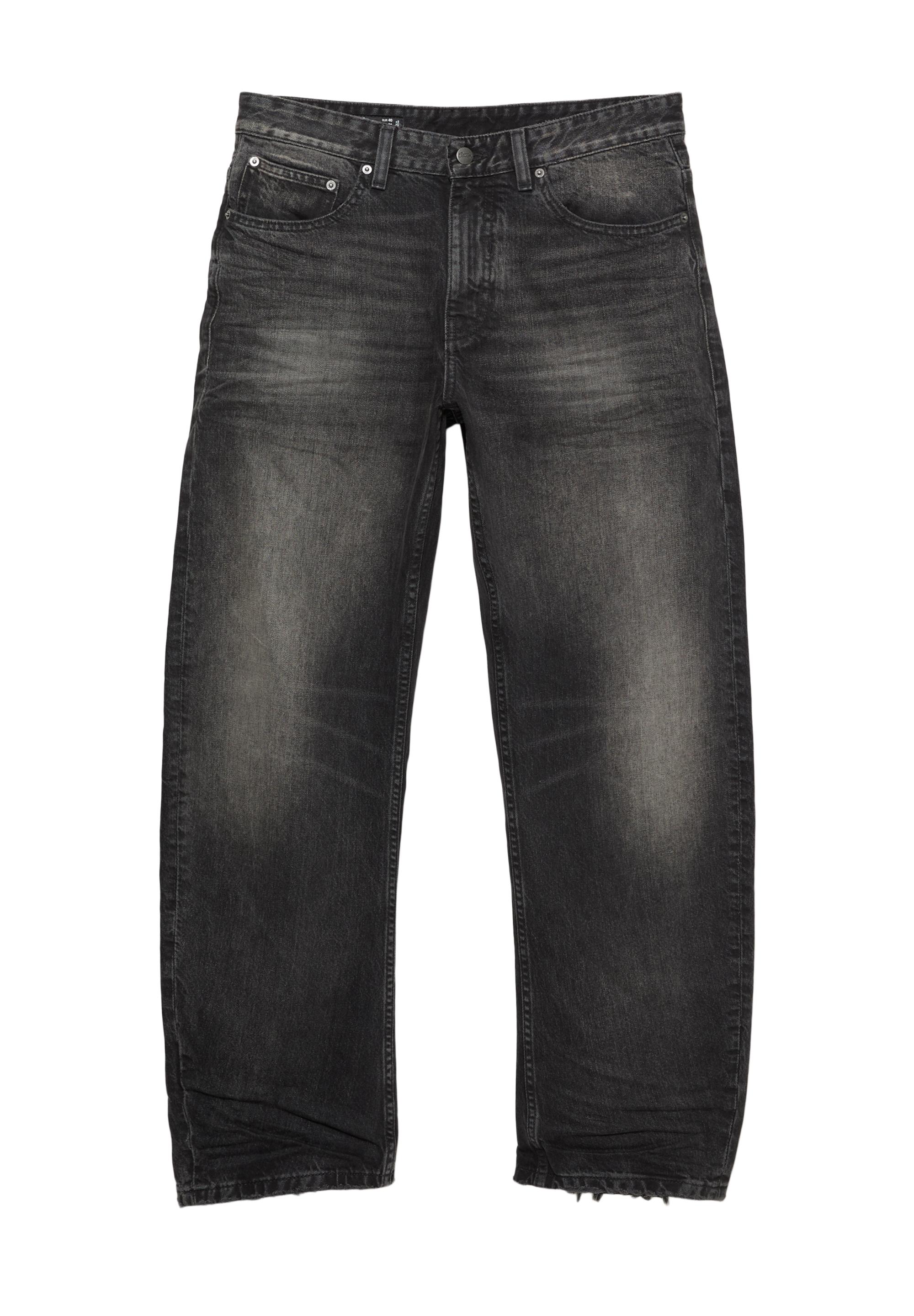 Low-rise baggy jeans — Faded black