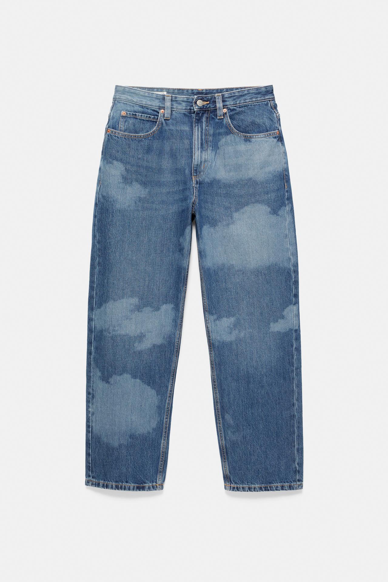 Printed baggy jeans — Dark blue