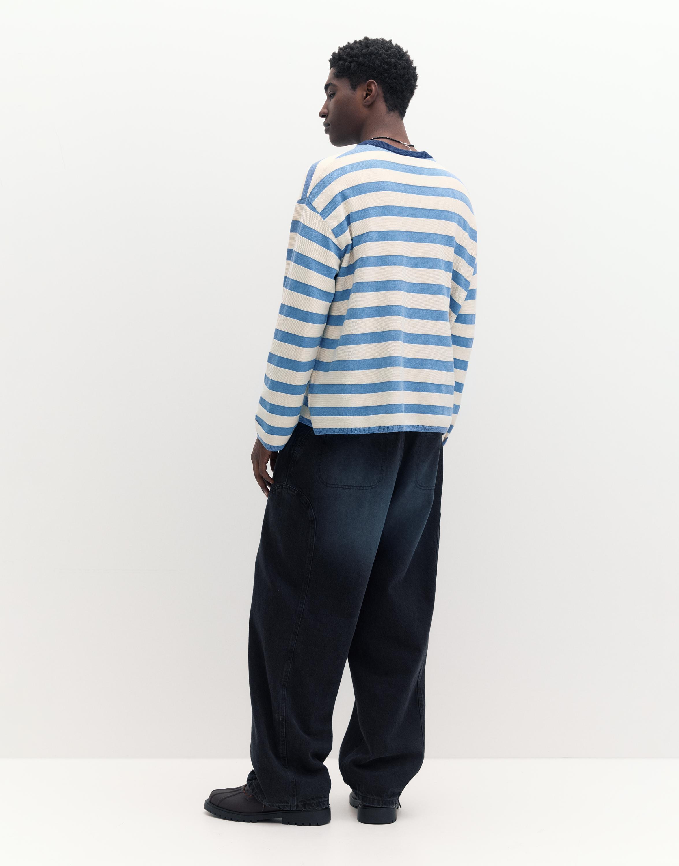 Çizgili örgü tişört - Görsel 26