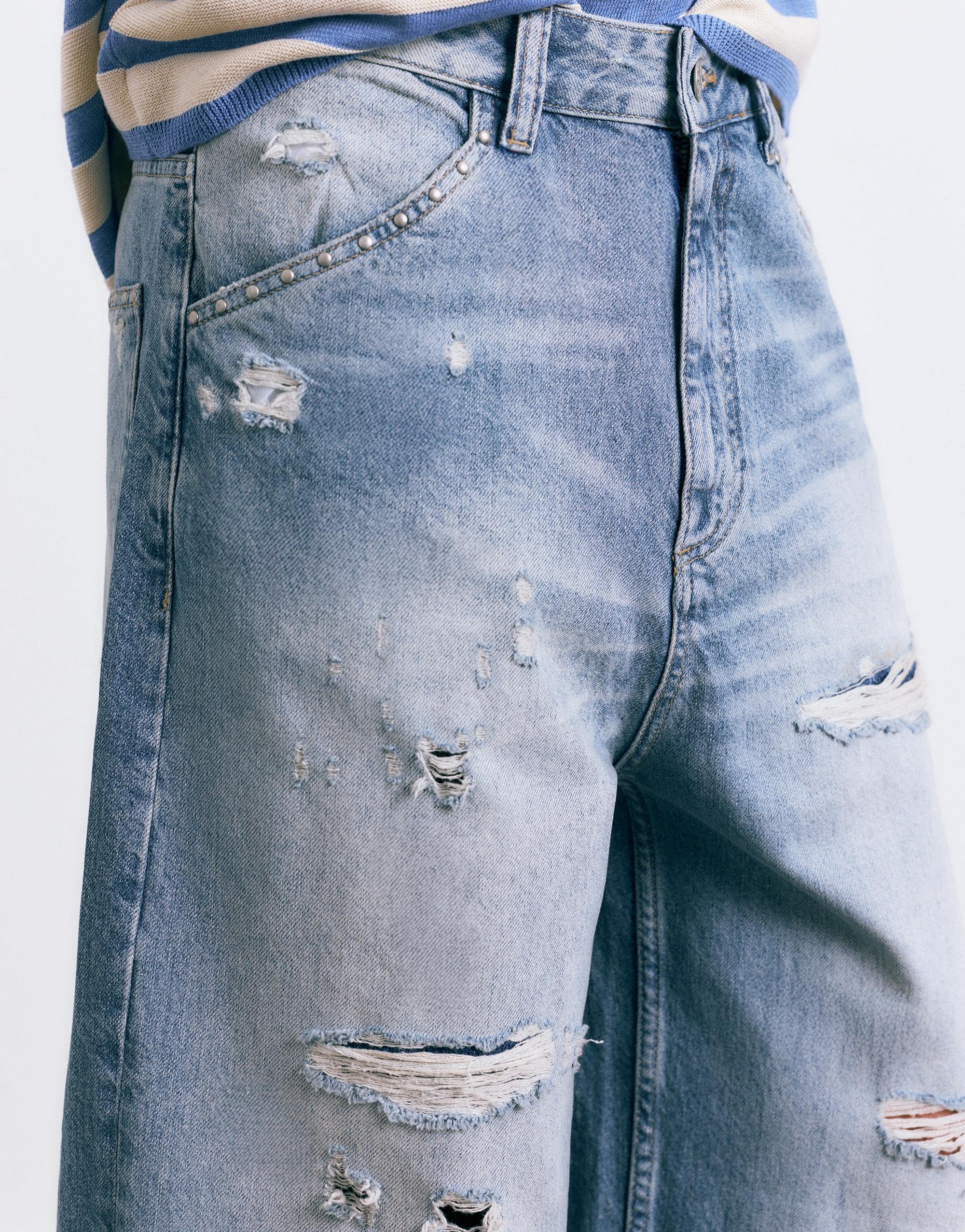 Distressed süper bol paça jean - Görsel 26