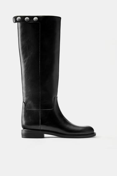 Studded high boots — Black 1