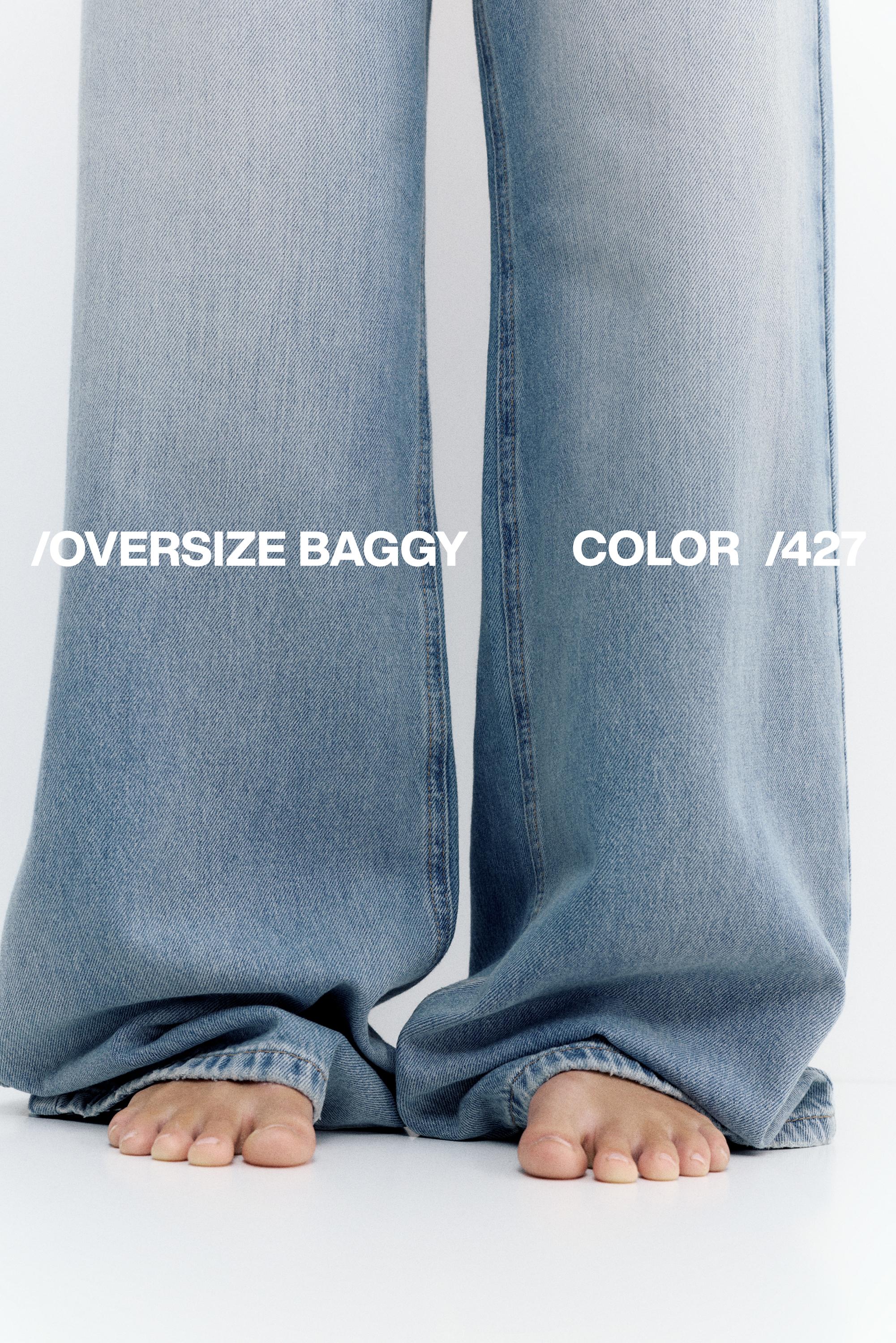 Oversize baggy jeans — Medium blue