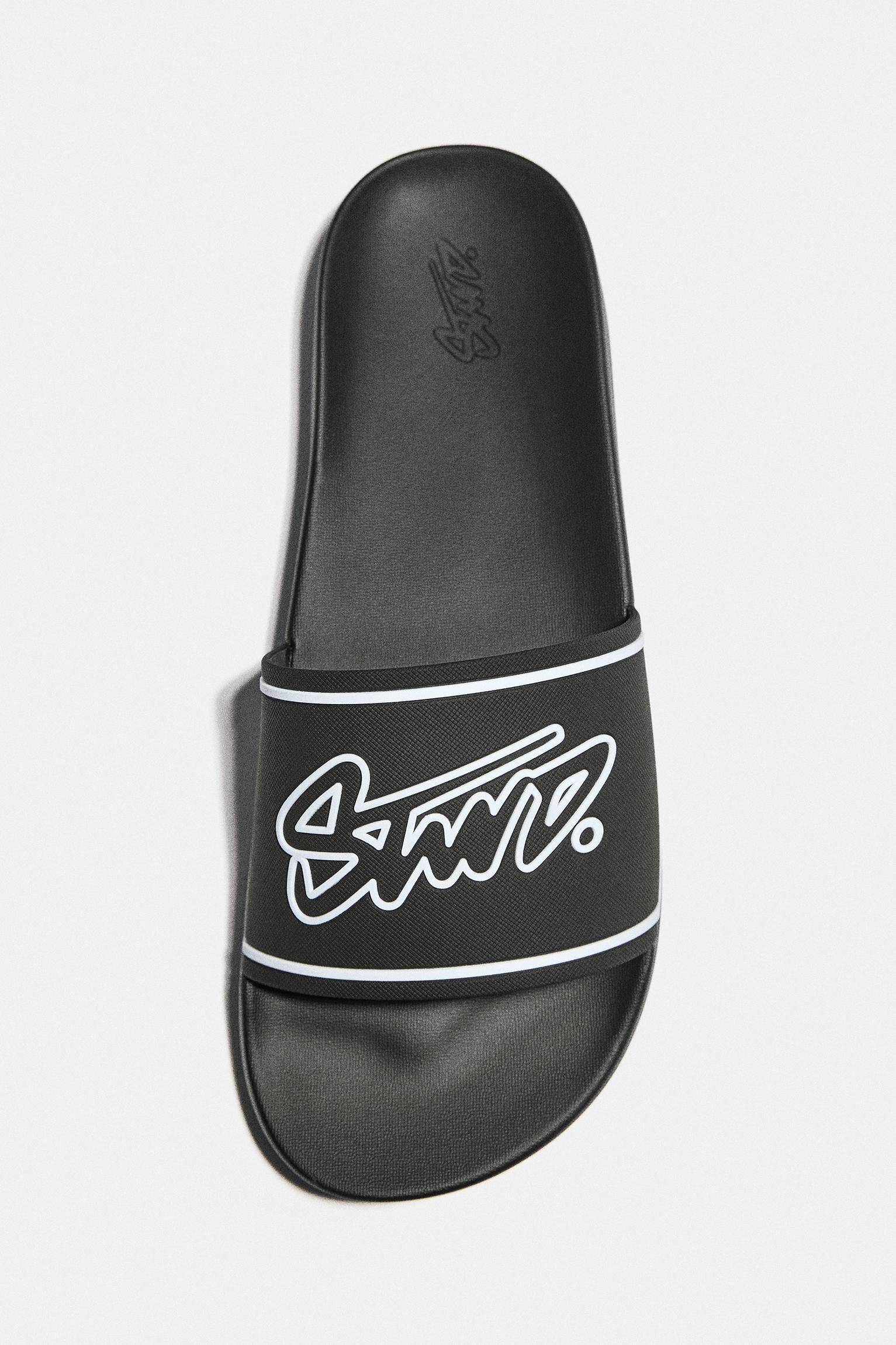 STWD logolu kauçuk sandalet - Görsel 18