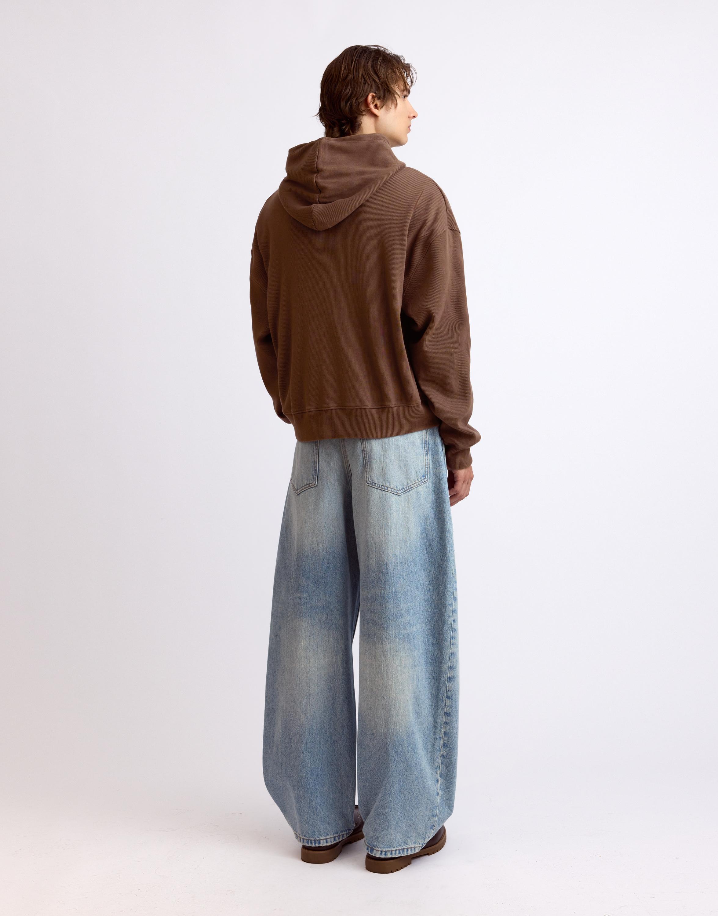Pull&Bear Nakışlı fermuarlı kapüşonlu sweatshirt görsel 6