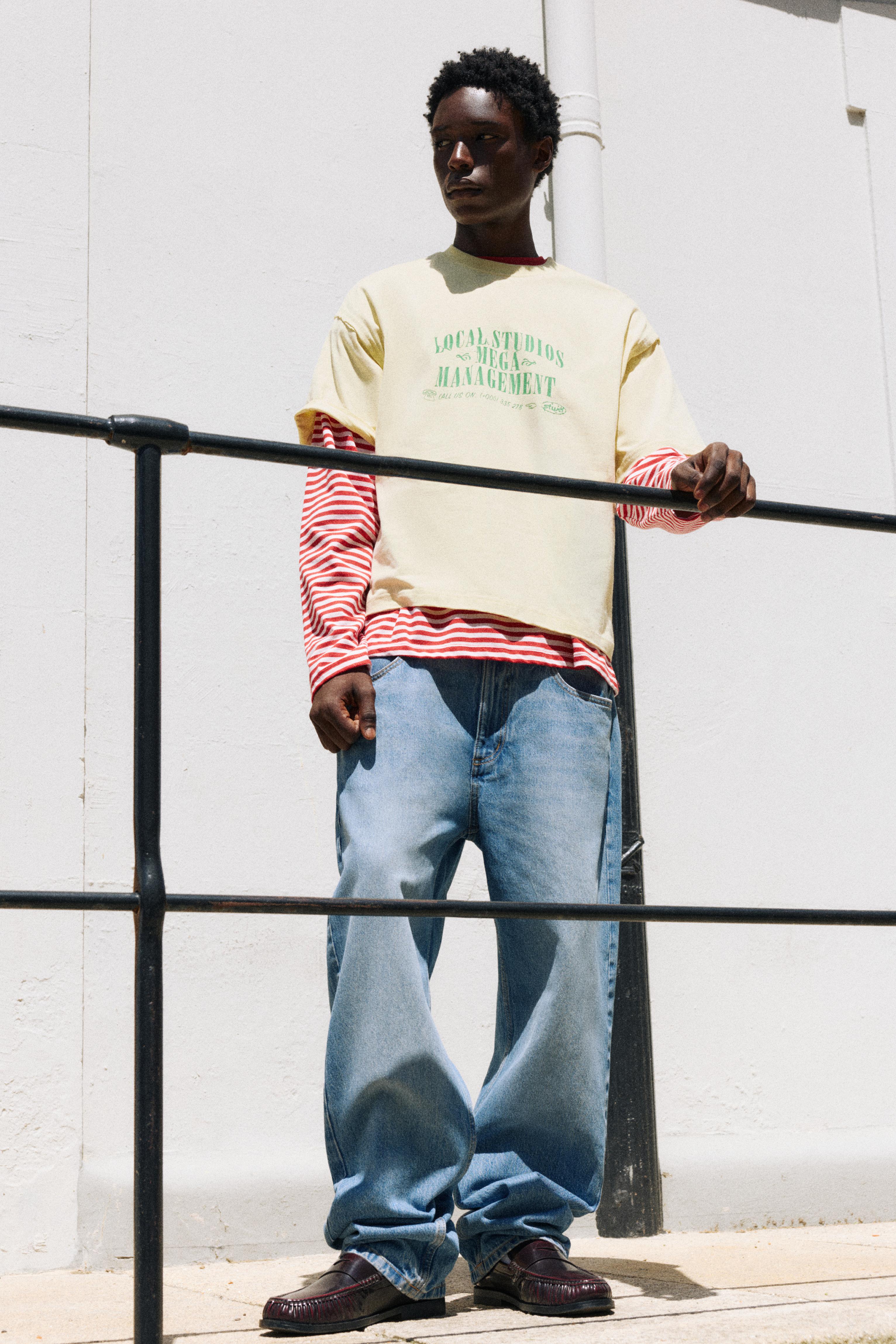 Cropped STWD graphic T-shirt — Yellow