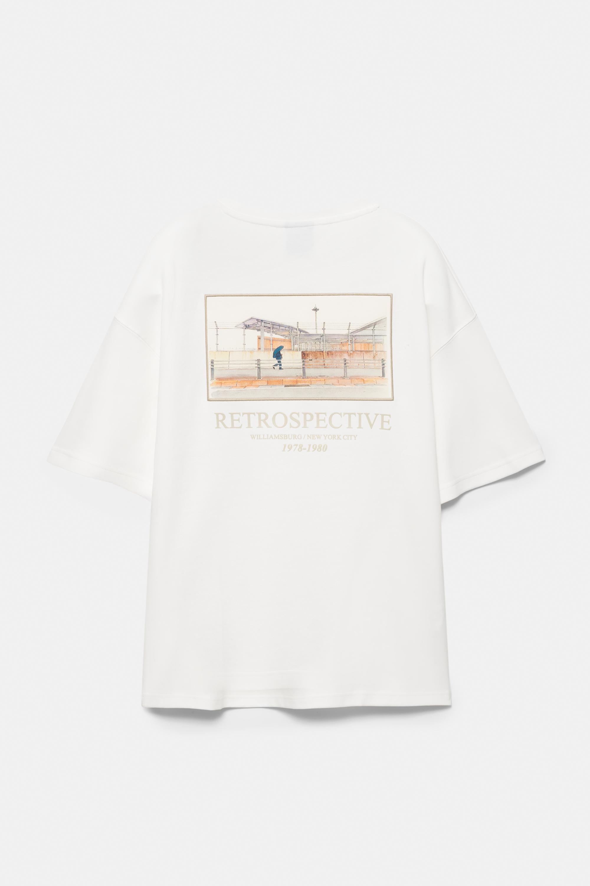 Kısa kollu Retrospective grafik sweatshirt - Görsel 4