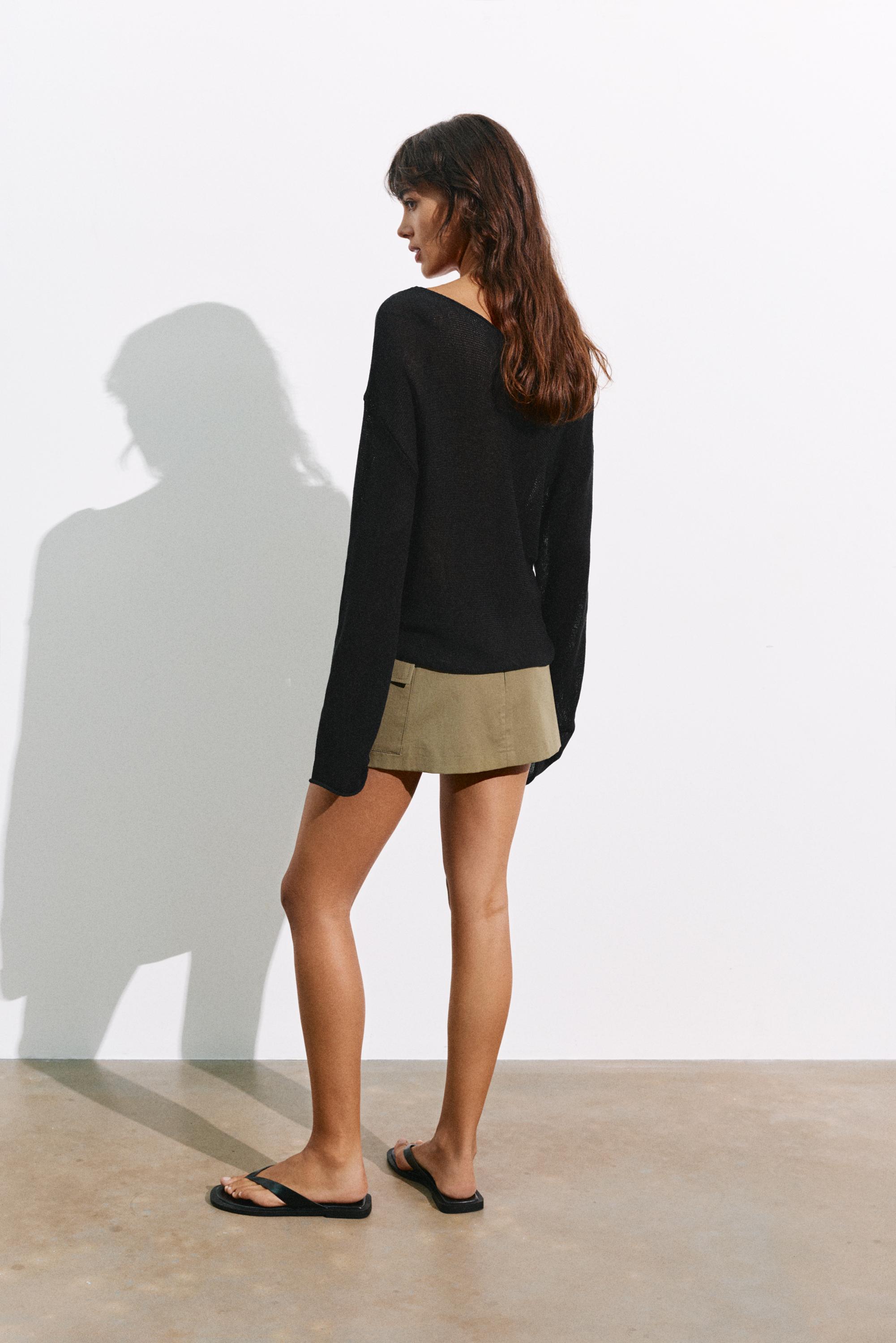 Fine knit jumper — Black