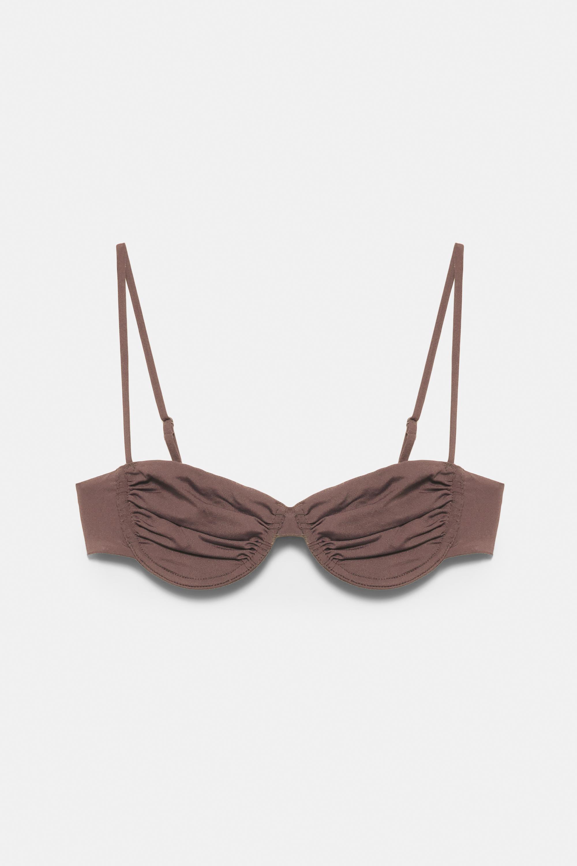 Drape detaylı balkonet bikini üstü - Görsel 28