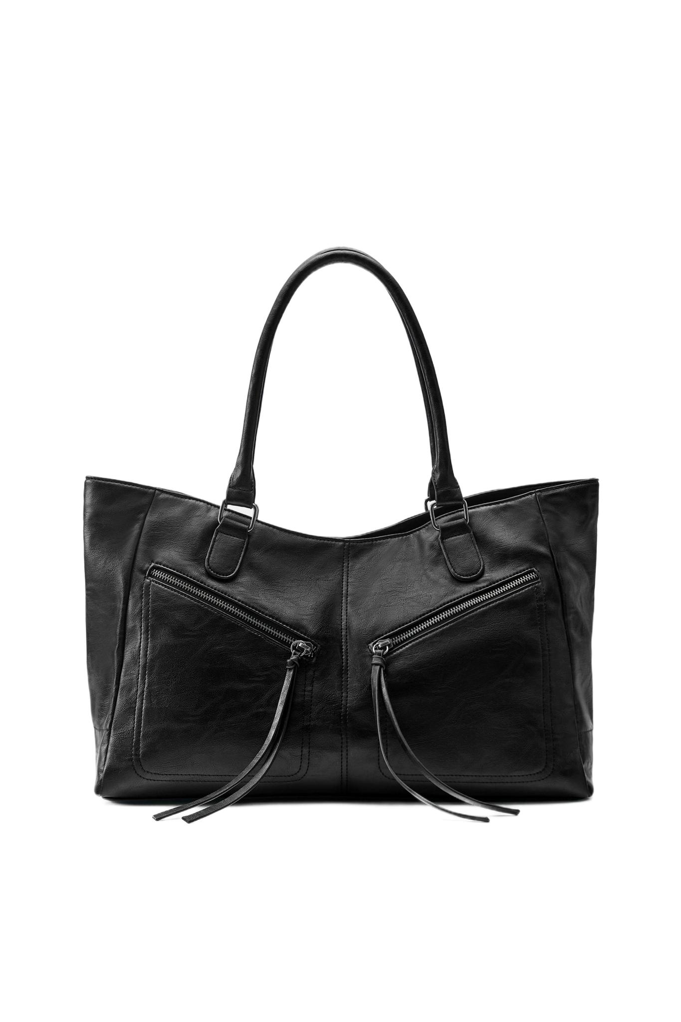 Bolso shopper cremalleras
