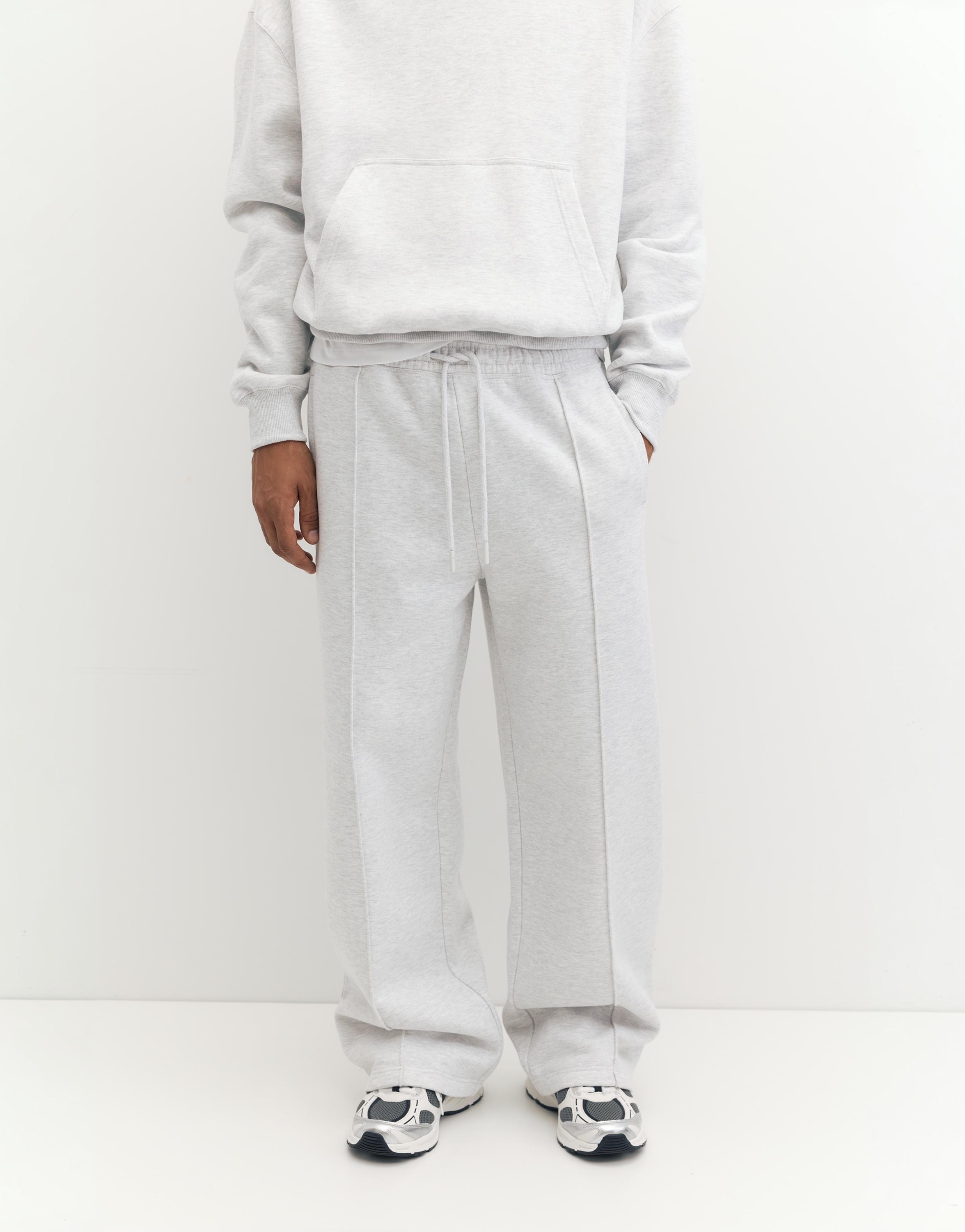 STWD baggy joggers — Pale marl