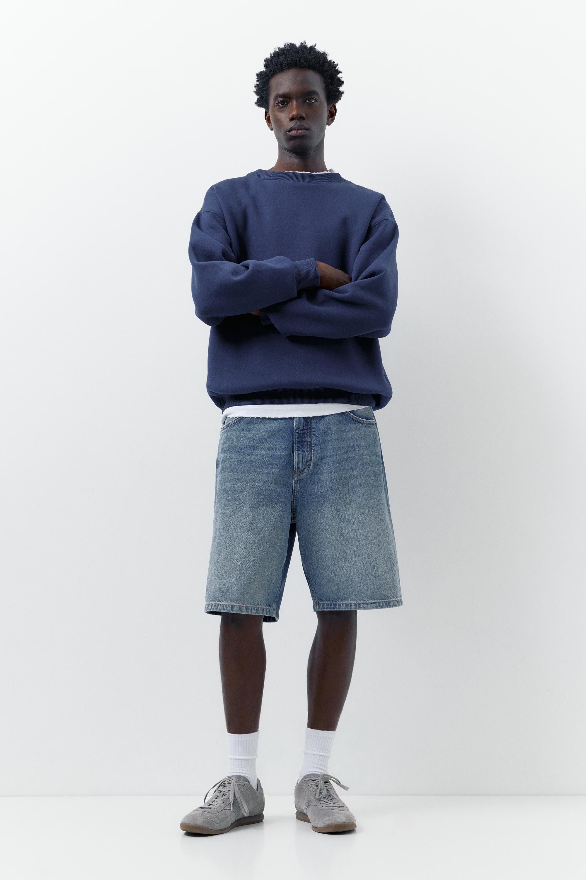 Baggy denim bermuda - Görsel 53