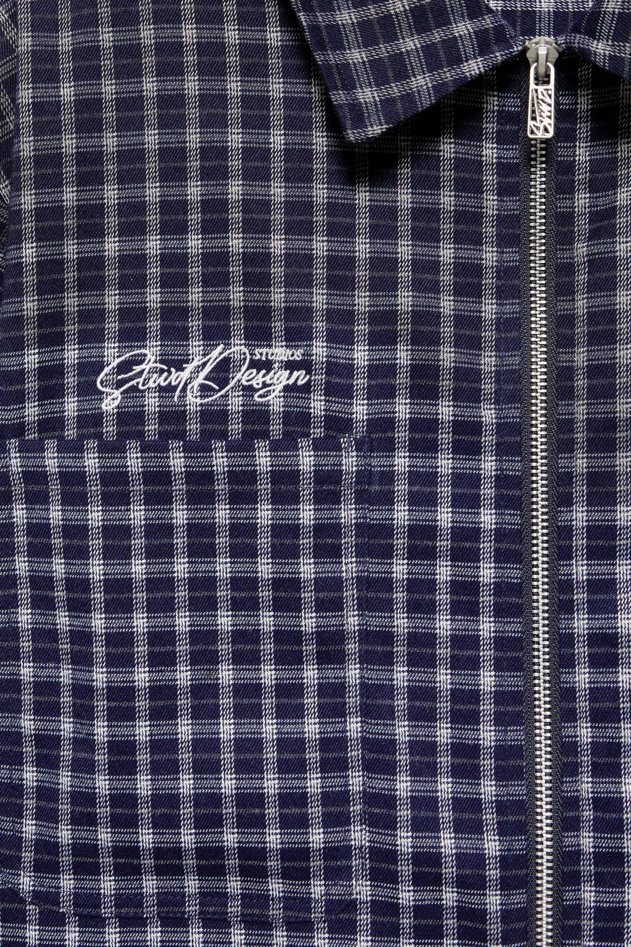 Double sleeve check shirt — Blue