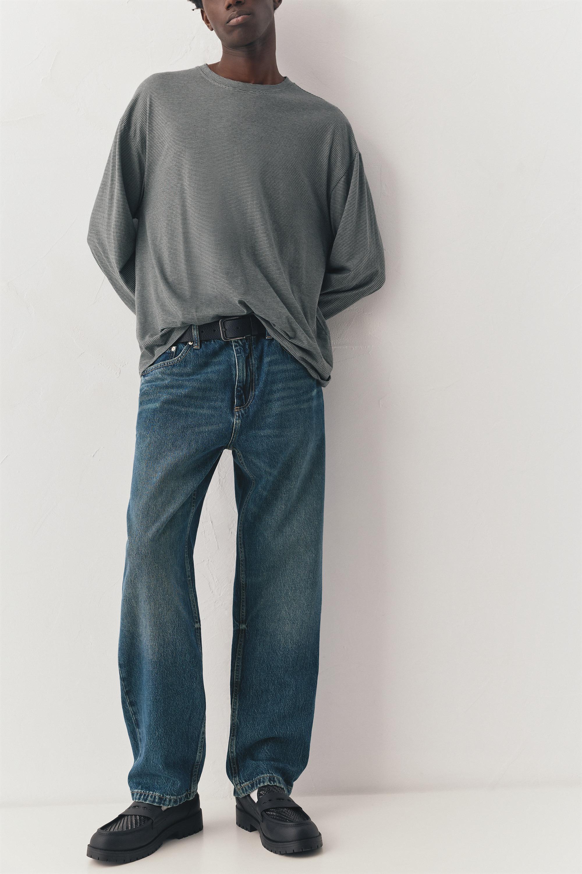 Straight-leg jeans — Dark blue