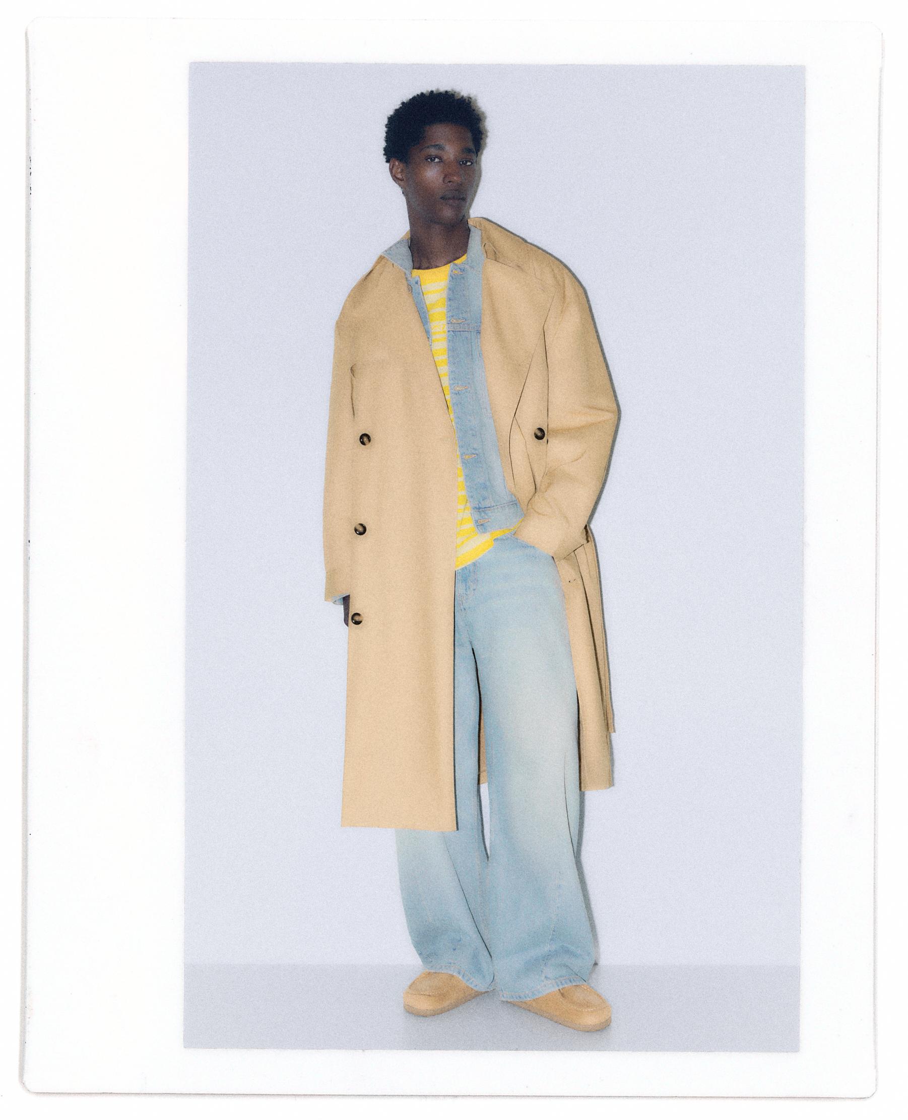 Long belted trench coat — Sand