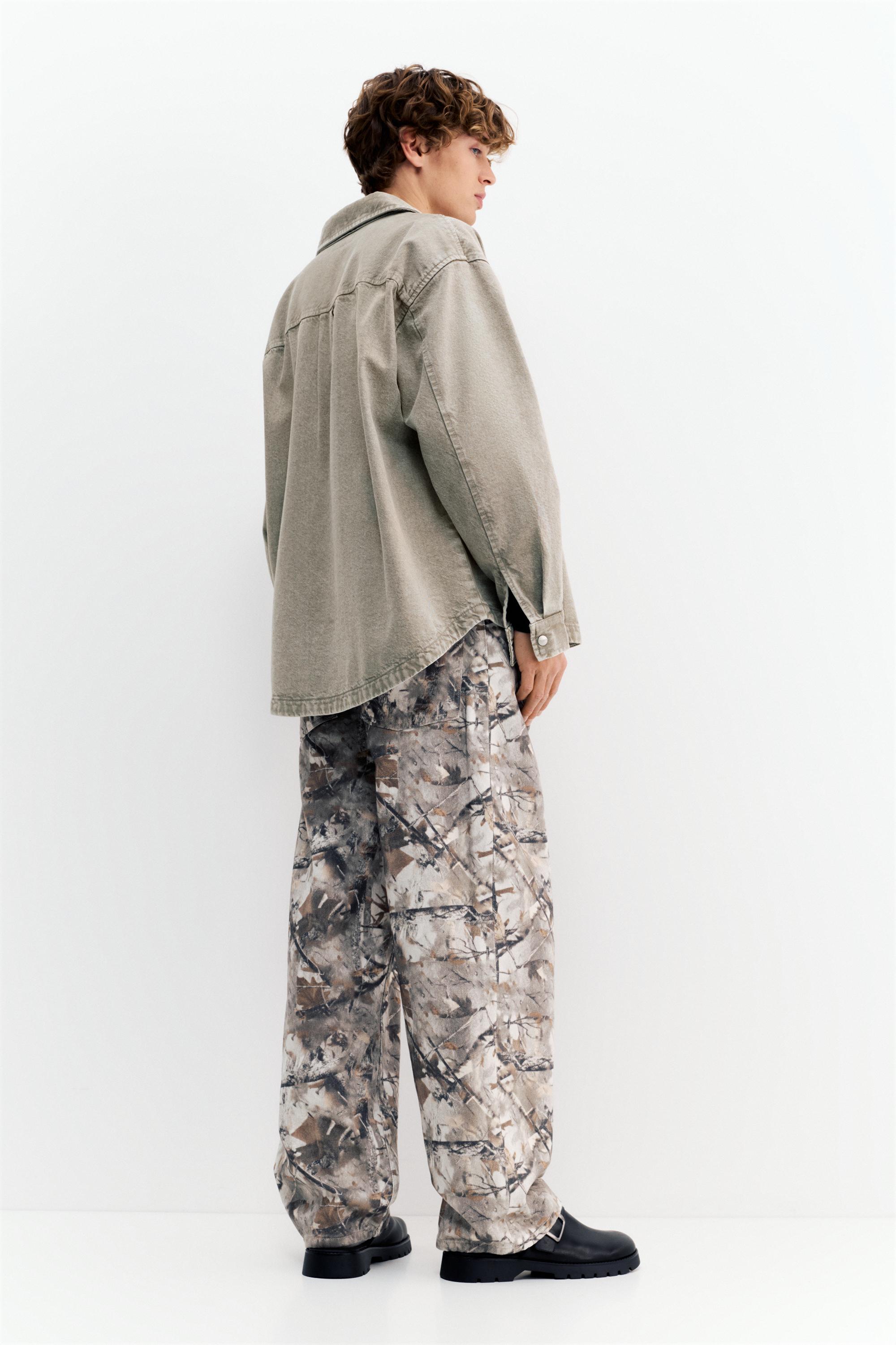 Soluk görünümlü jean gömlek - Görsel 3