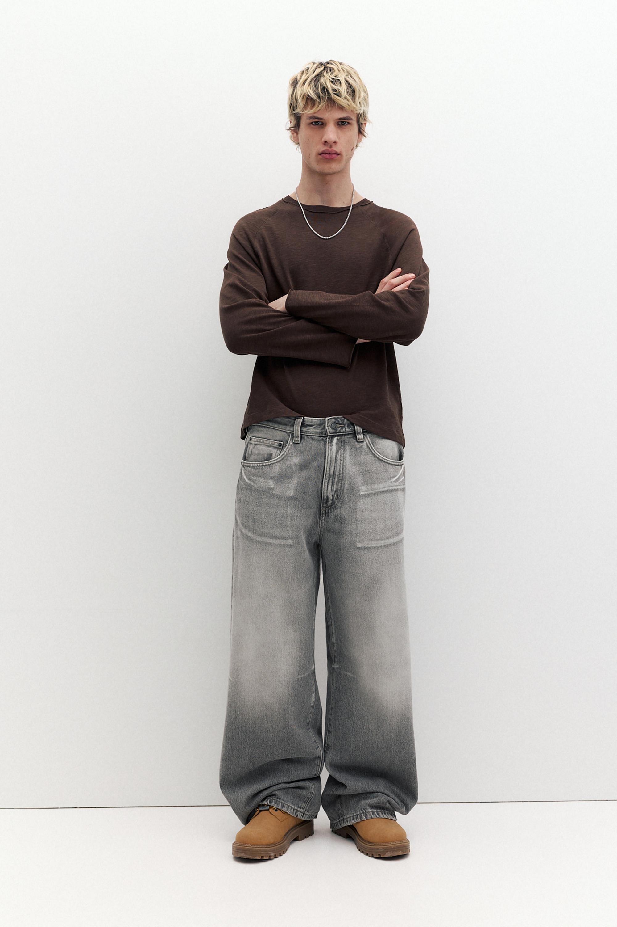 Jeans Mit Weitem Bein