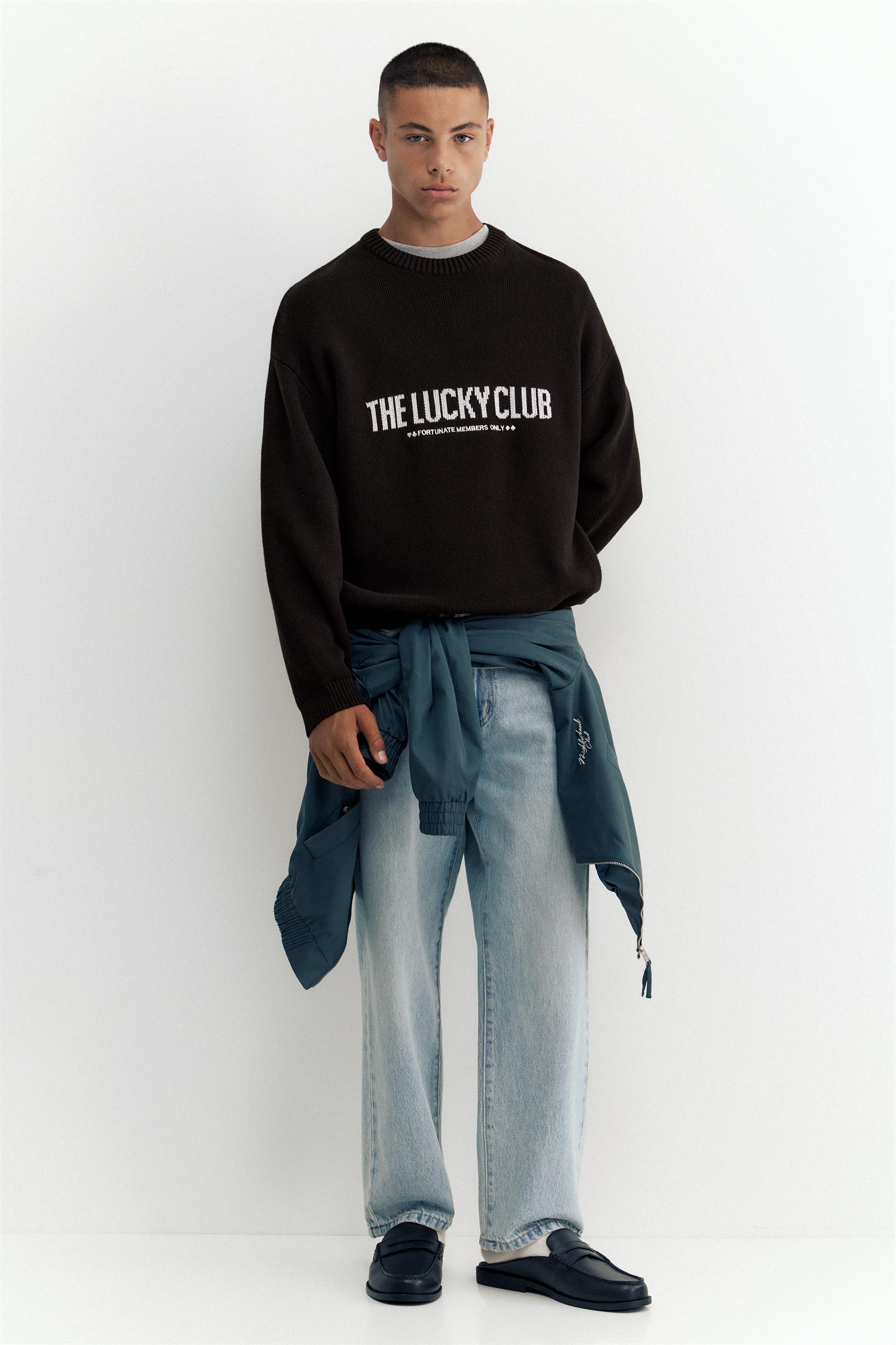 STWD graphic jumper — Black
