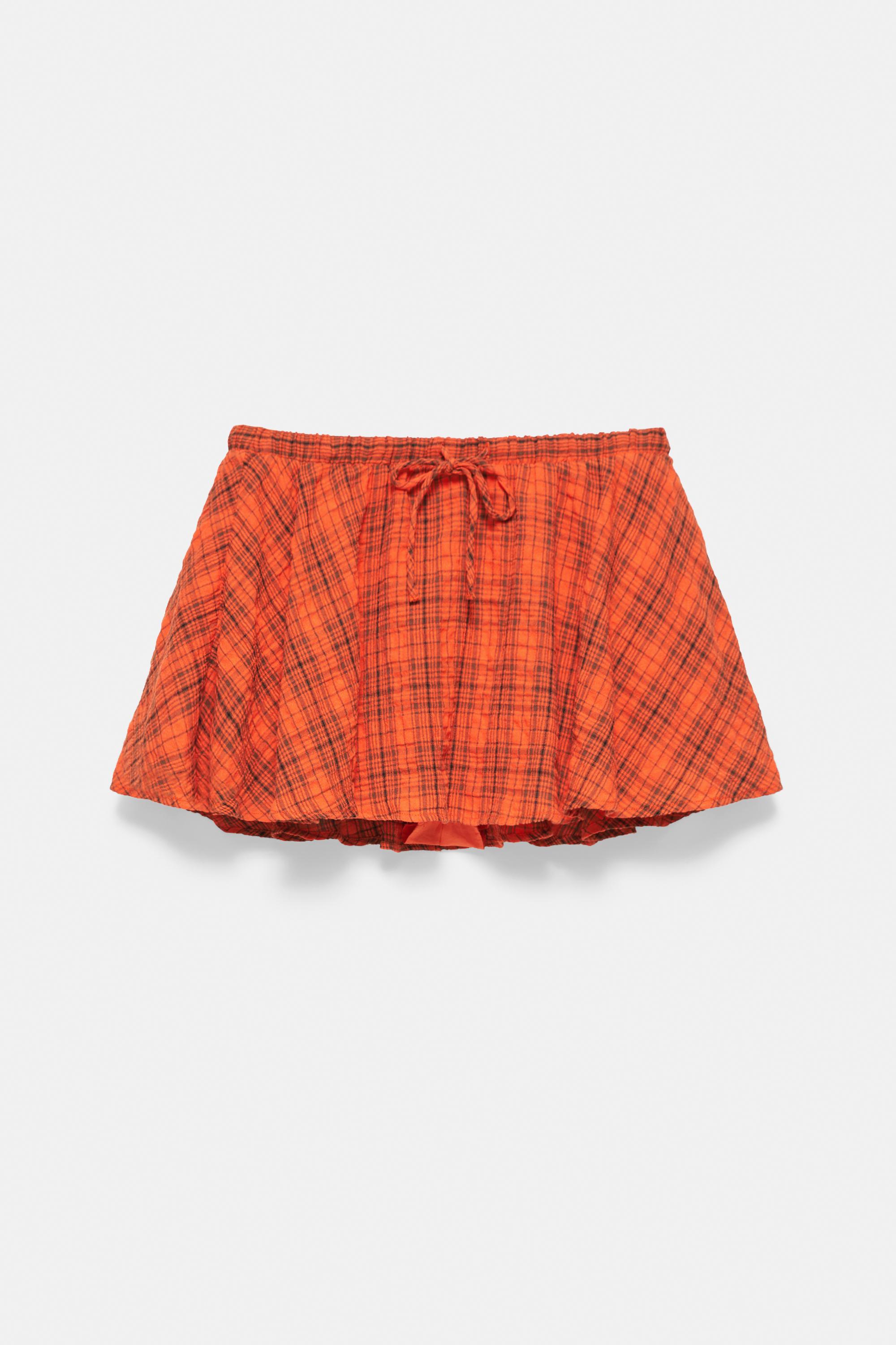 Check skort — Red