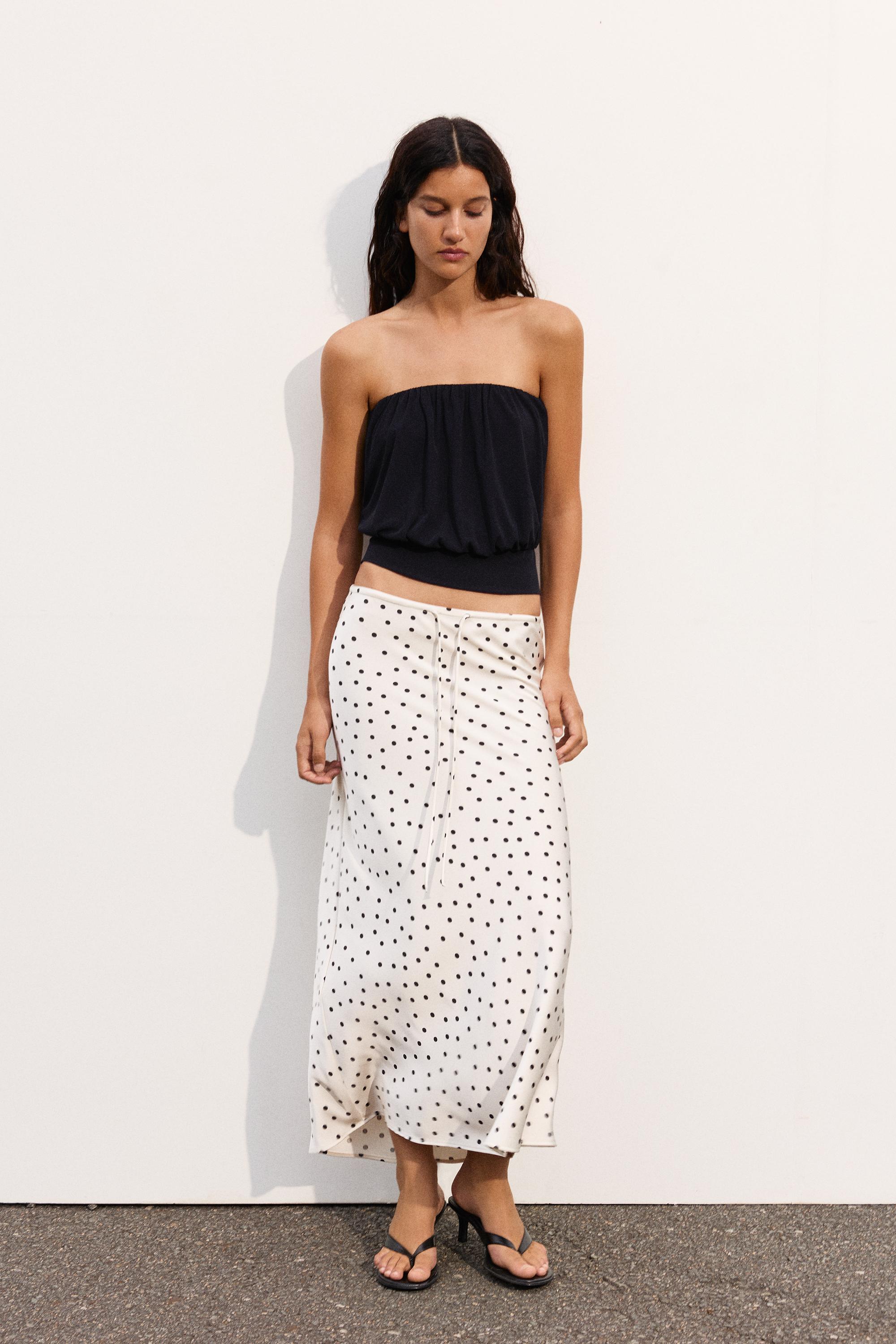 Strapless top with waistband — Black