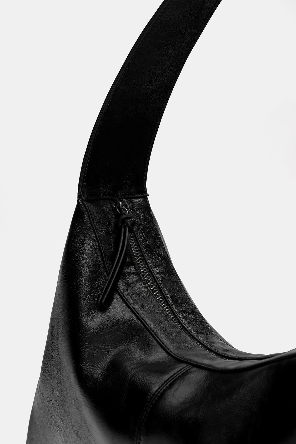 Faux leather shopper bag - PULL&BEAR