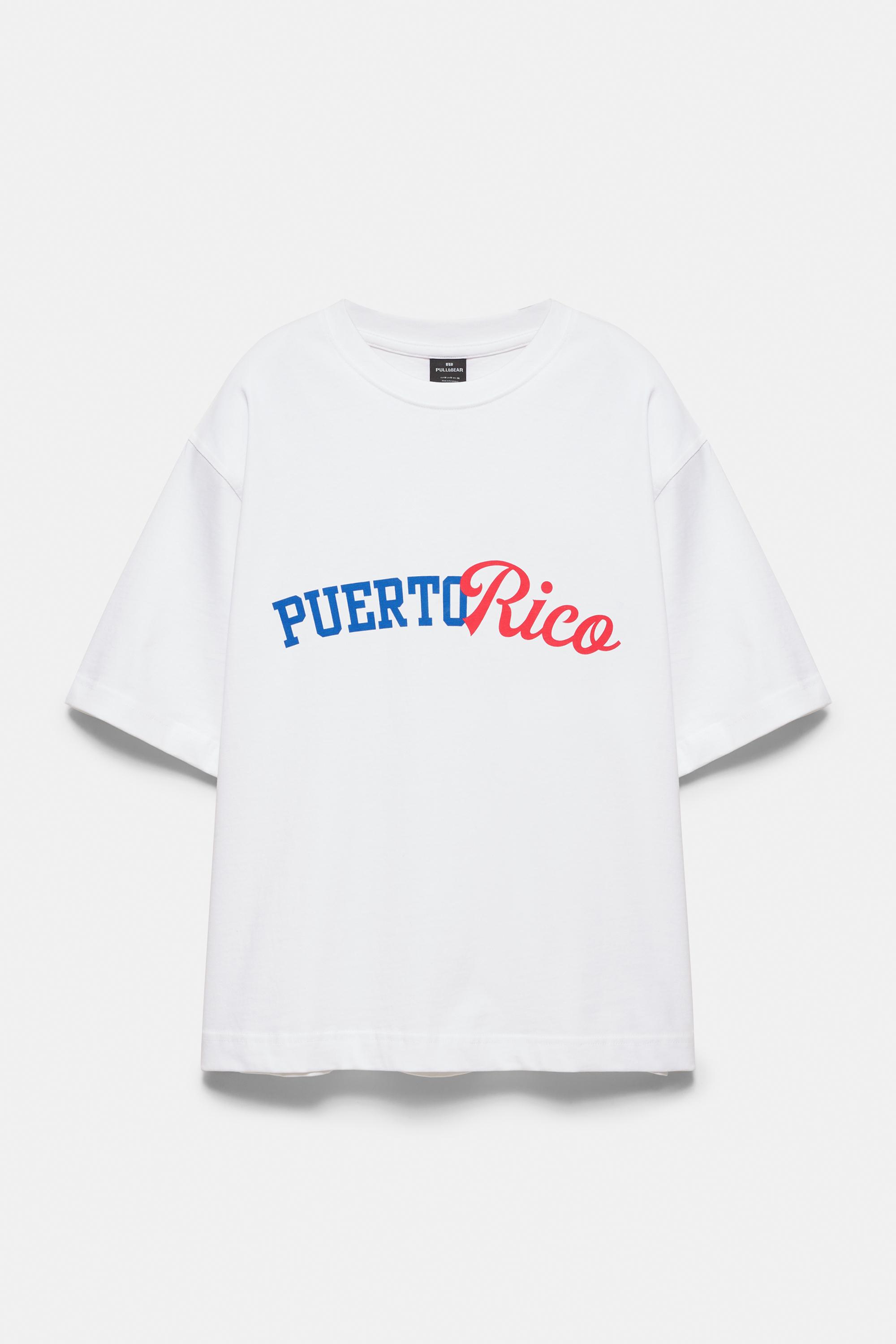 Puerto Rico cropped T-shirt — Off white