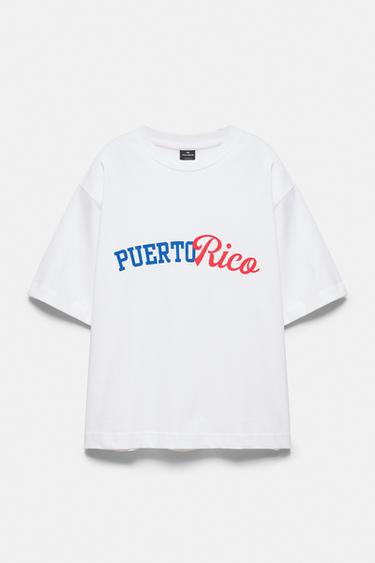 Puerto Rico cropped T-shirt — Off white 5