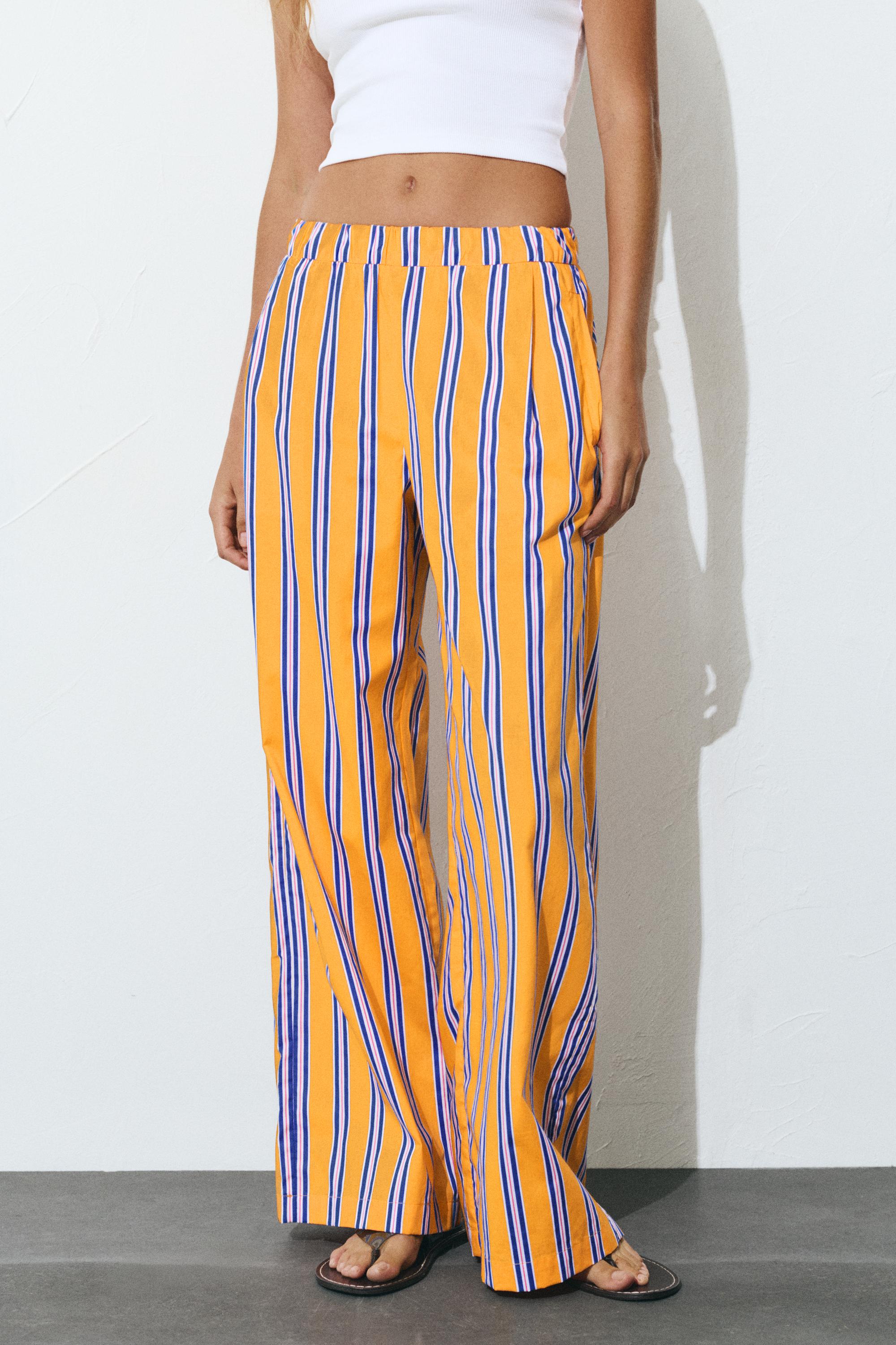 Çizgili pijama pantolon - Görsel 5