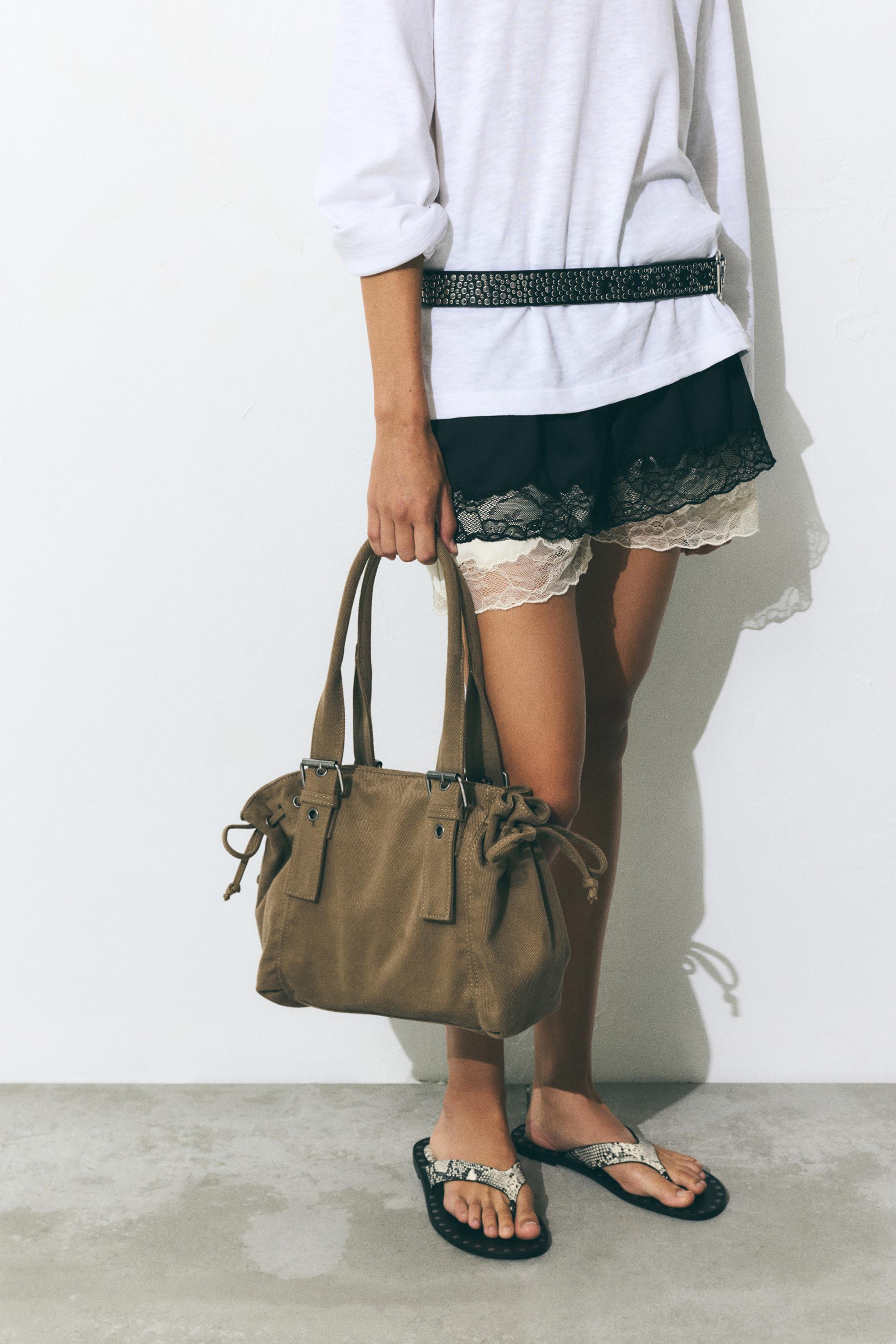 Buckle shopper bag — Camel