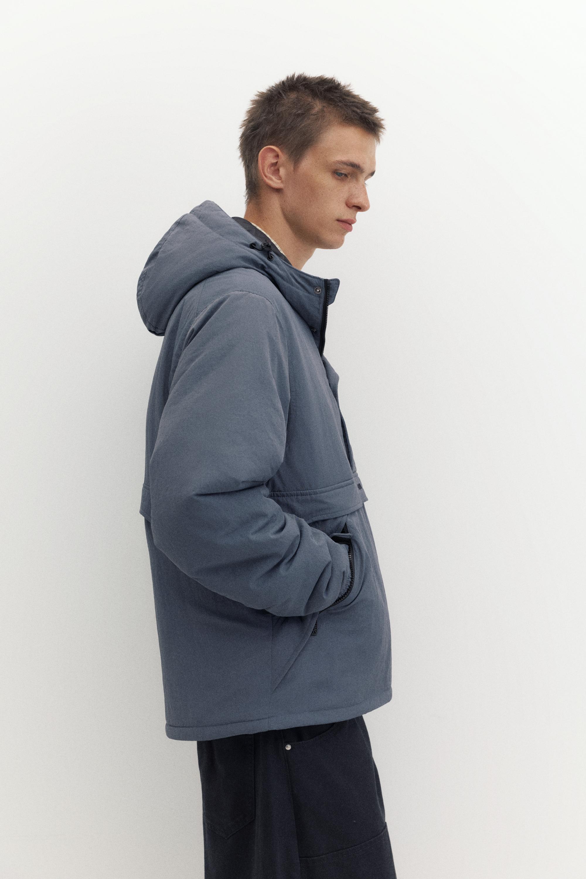 Hooded anorak jacket — Petroleum