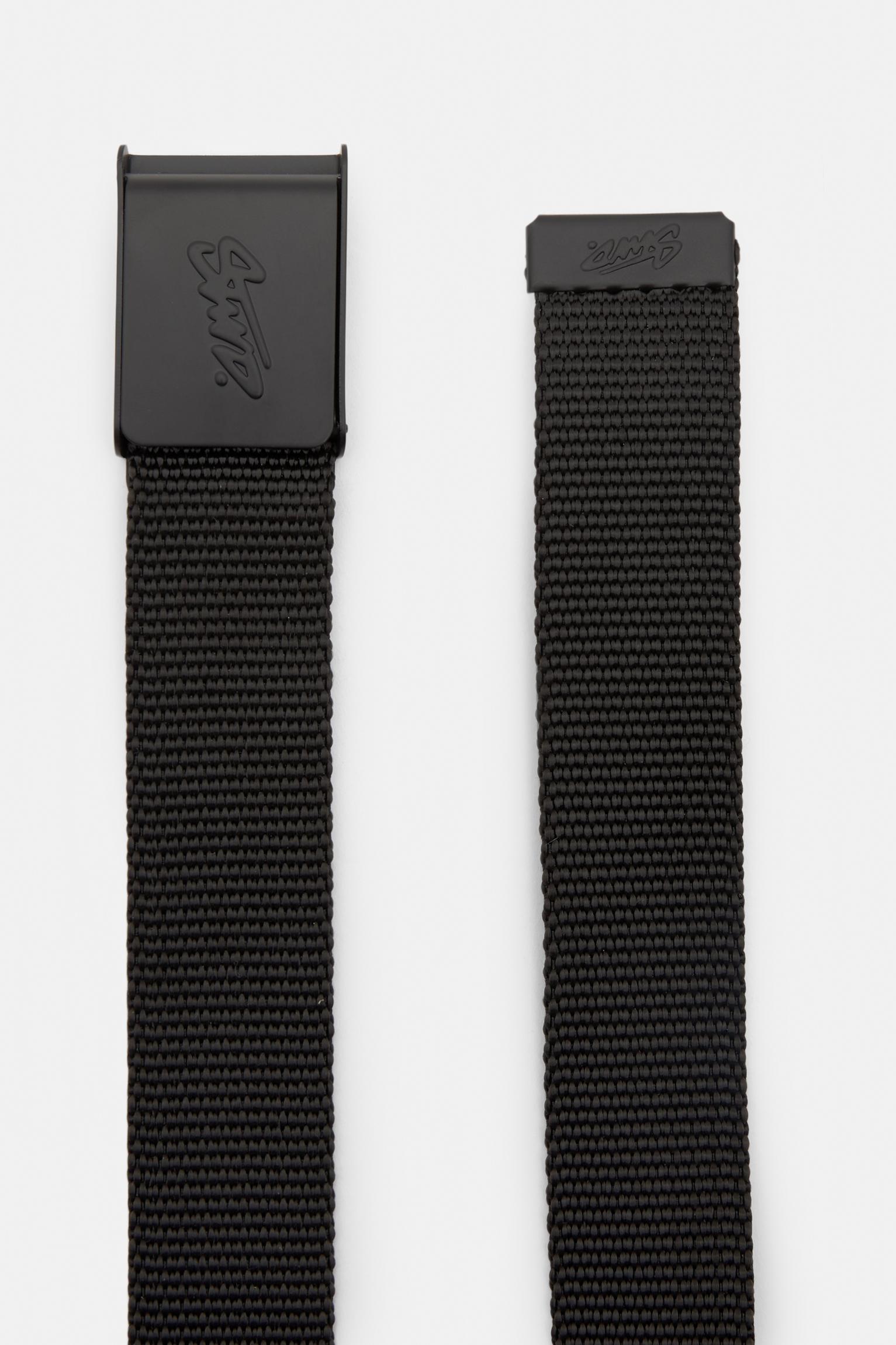 Fabric belt with black STWD buckle — Black