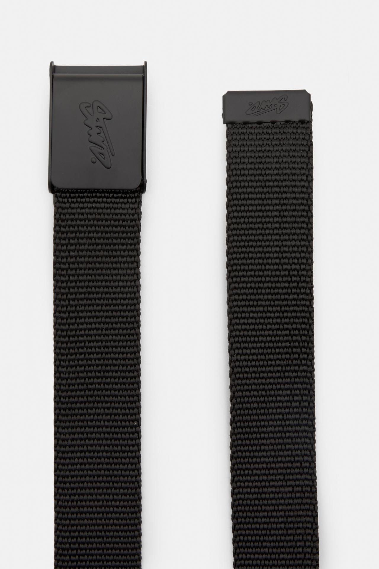 Fabric belt with black STWD buckle — Black
