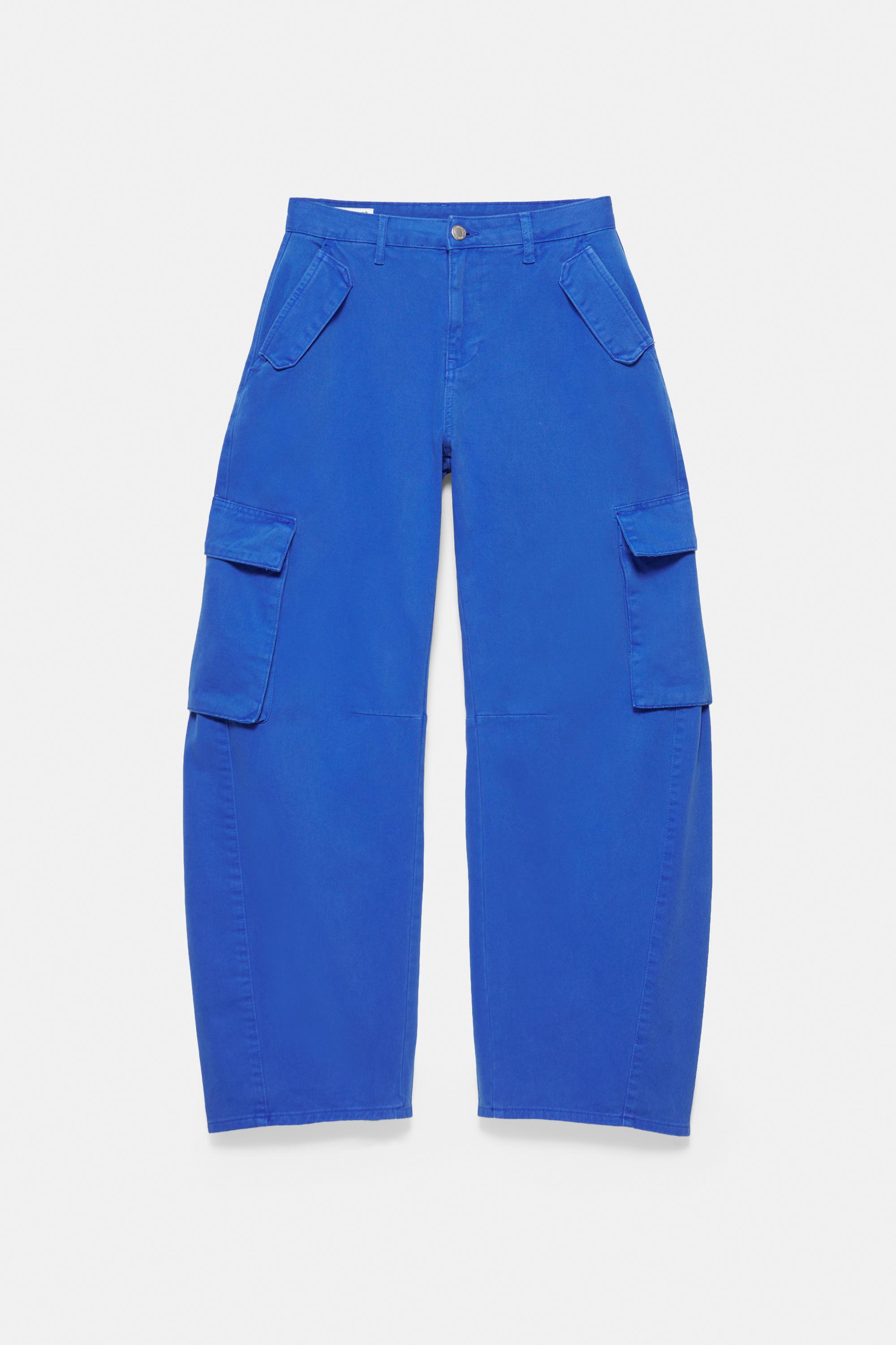 Balloon fit cargo trousers — Ink blue