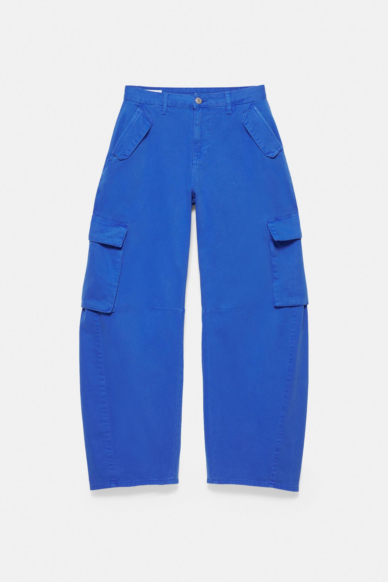 Balloon fit cargo trousers — Ink blue