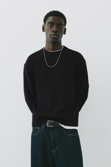 Basic knit jumper — Black 1