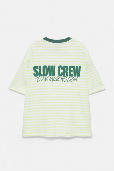 STWD boxy striped T-shirt — Green 7