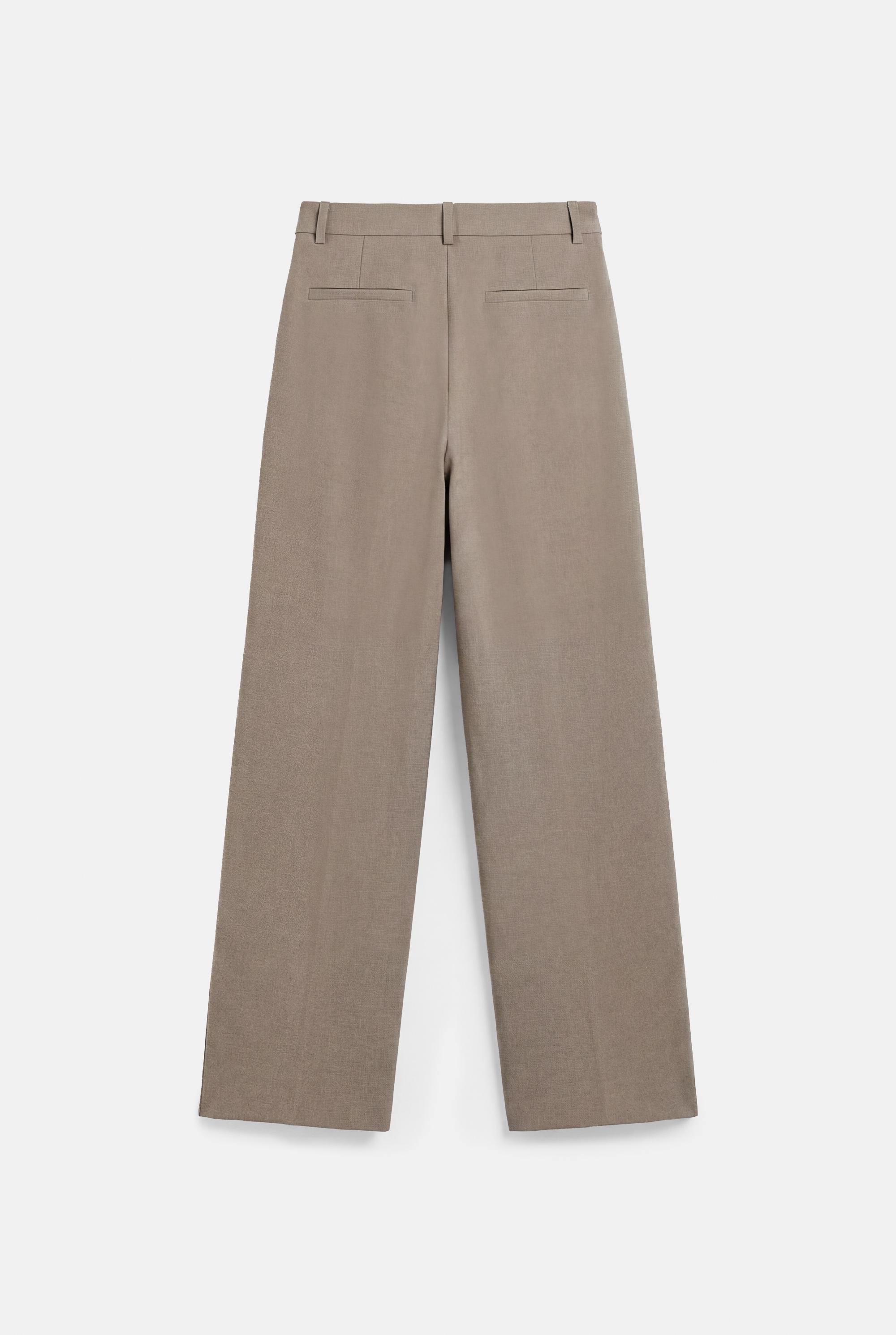 Straight-leg smart trousers — Mole brown