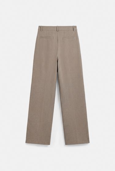 Slim fit straight smart trousers — Mole brown 7