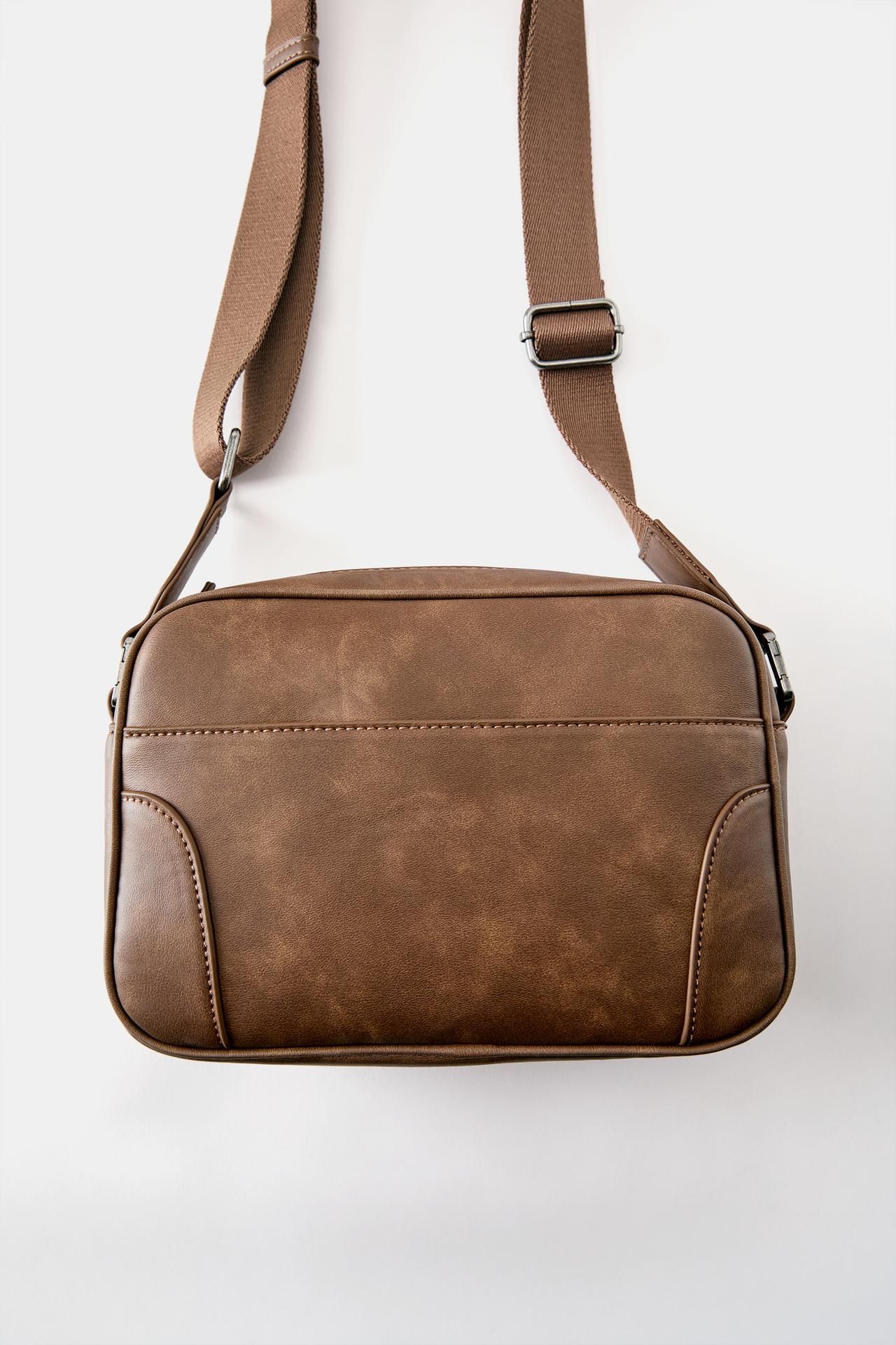 Distressed crossbody bag — Brown