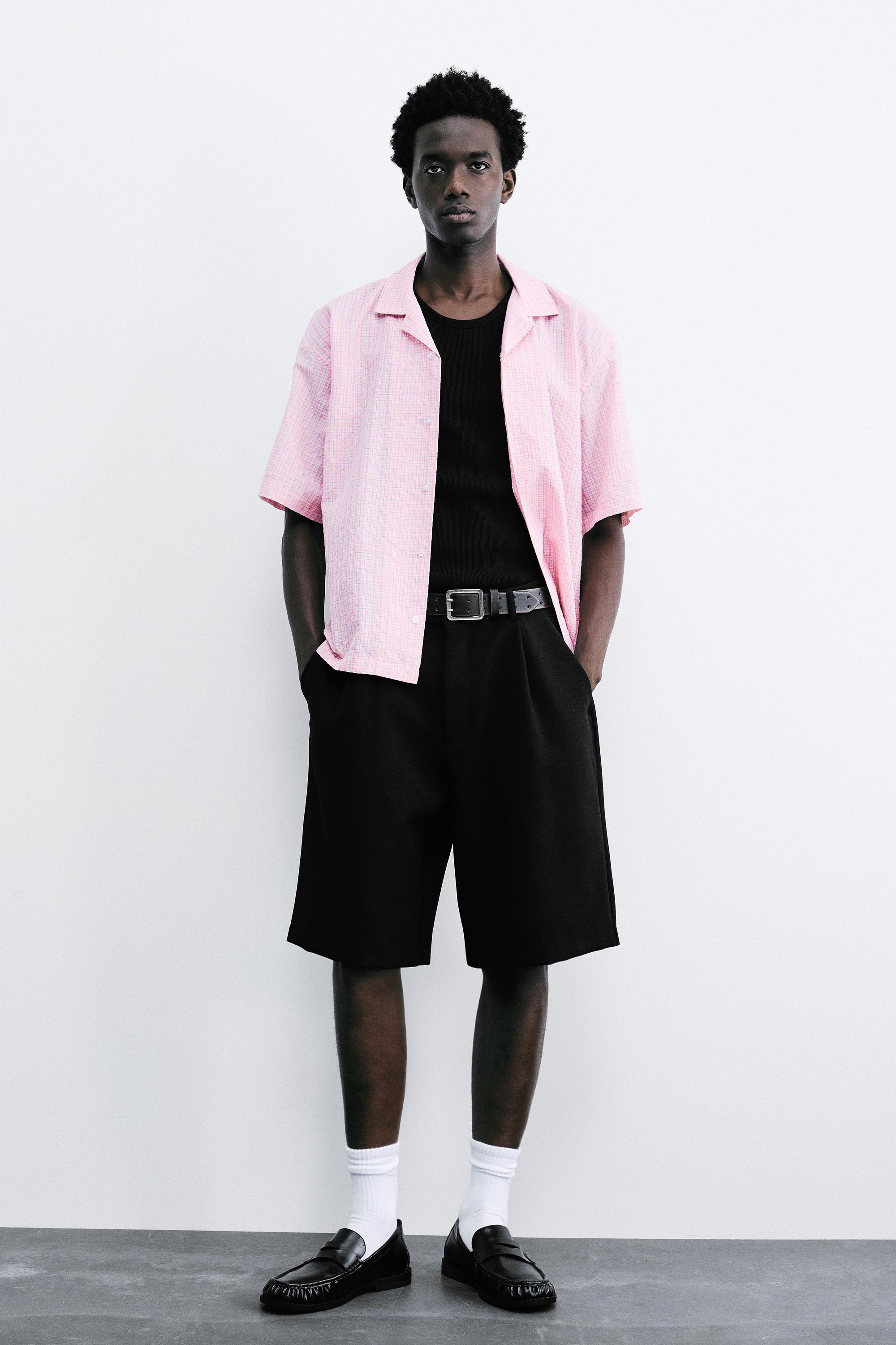 Smart Bermuda shorts with pleats — Black